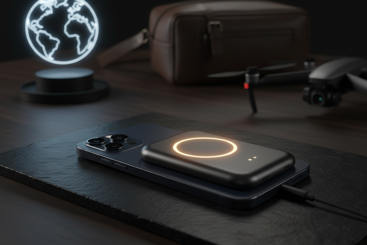 Batterie externe MagSafe 10000mAh avec iPhone - Charge sans fil portable 15W