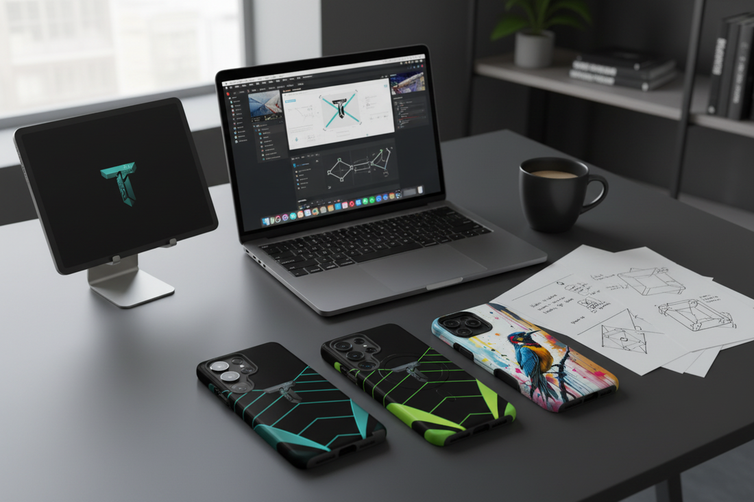 Damien Michel fondateur de TechNova avec coques premium iPhone et Samsung designs exclusifs