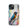 Coque iPhone MagSafe Graffiti Oiseau Tropical TechNova - Design street art avec couleurs néon vibrantes