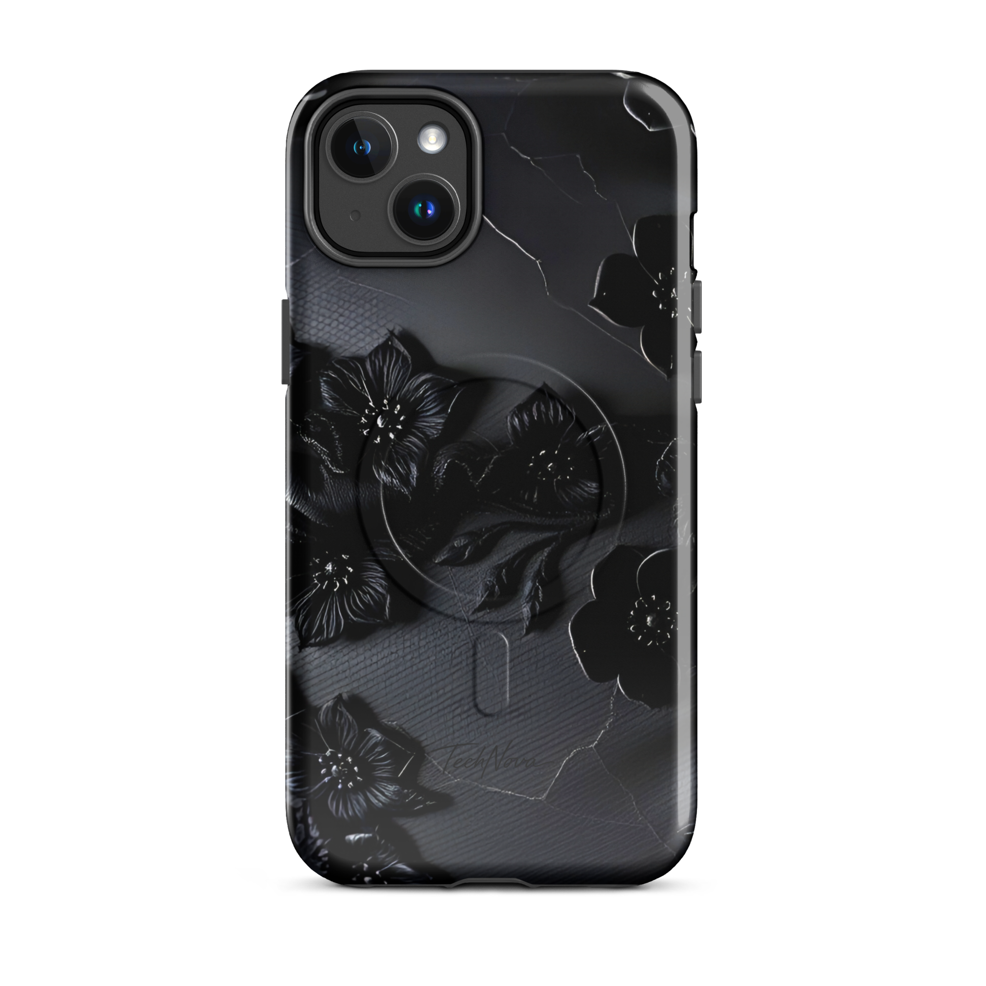 Coque iPhone MagSafe TechNova Couture Signature - Design premium haute couture avec protection renforcée et compatibilité MagSafe