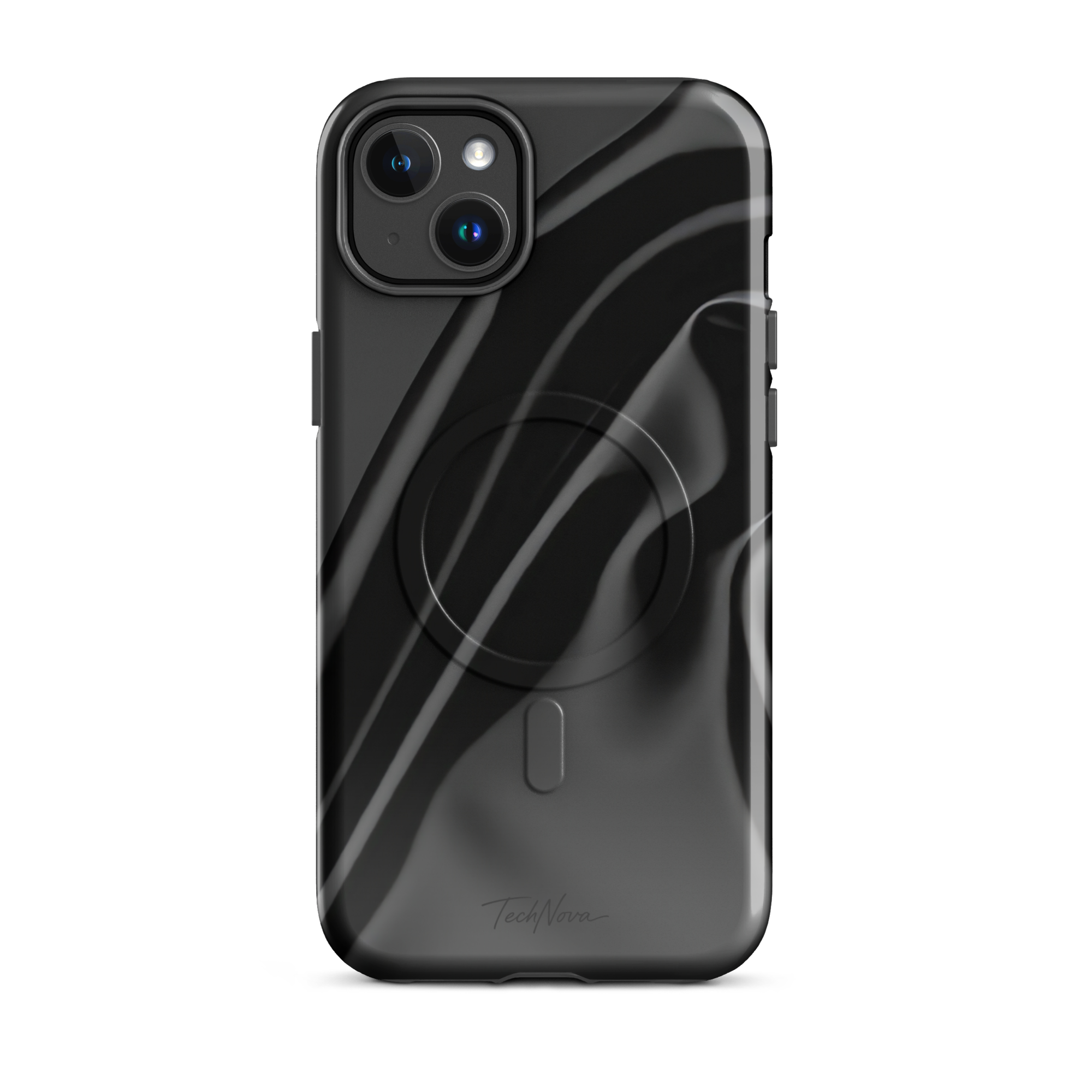 Coque iPhone MagSafe TechNova Couture Signature - Design premium haute couture avec protection renforcée et compatibilité MagSafe