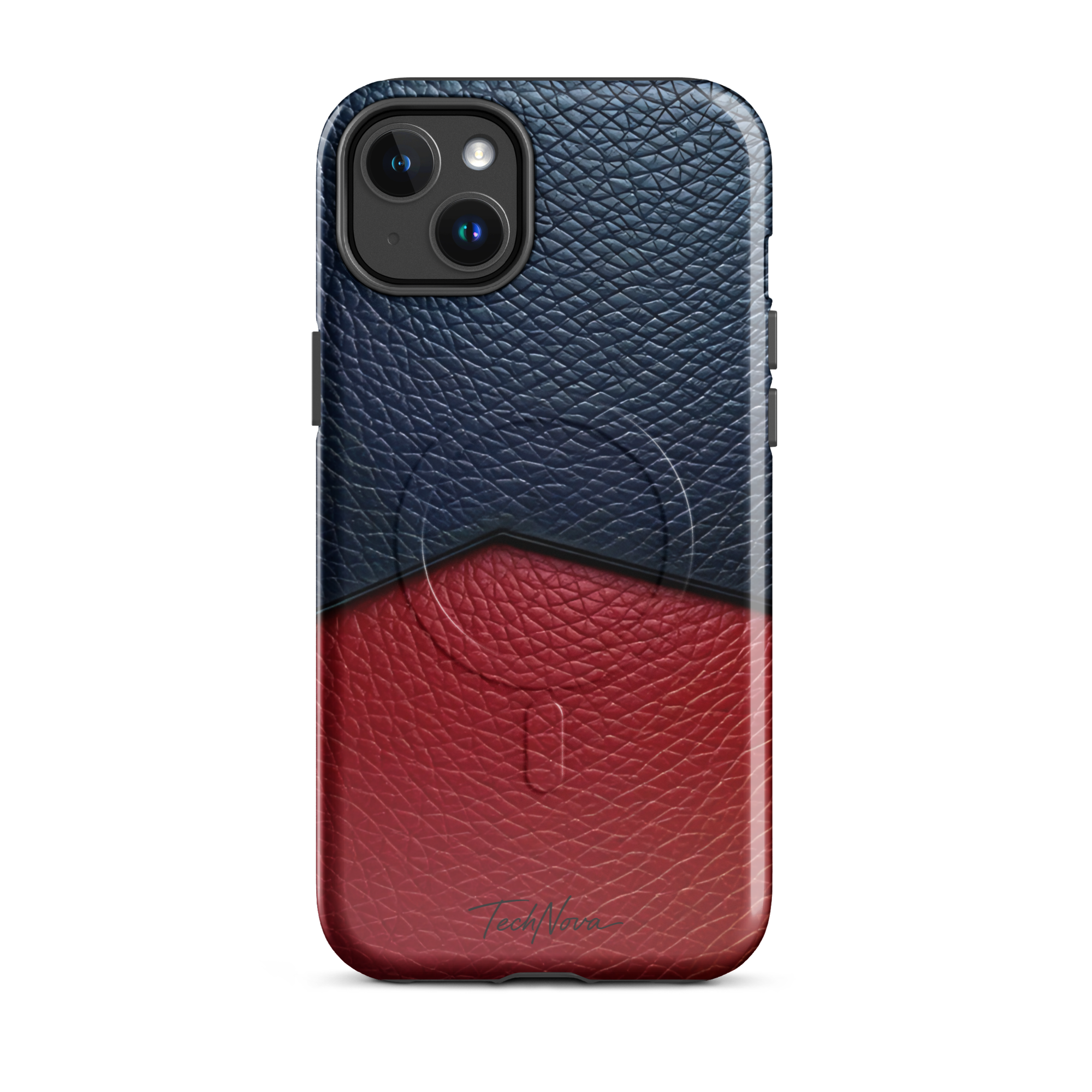 Coque iPhone MagSafe TechNova Couture Signature - Design premium haute couture avec protection renforcée et compatibilité MagSafe