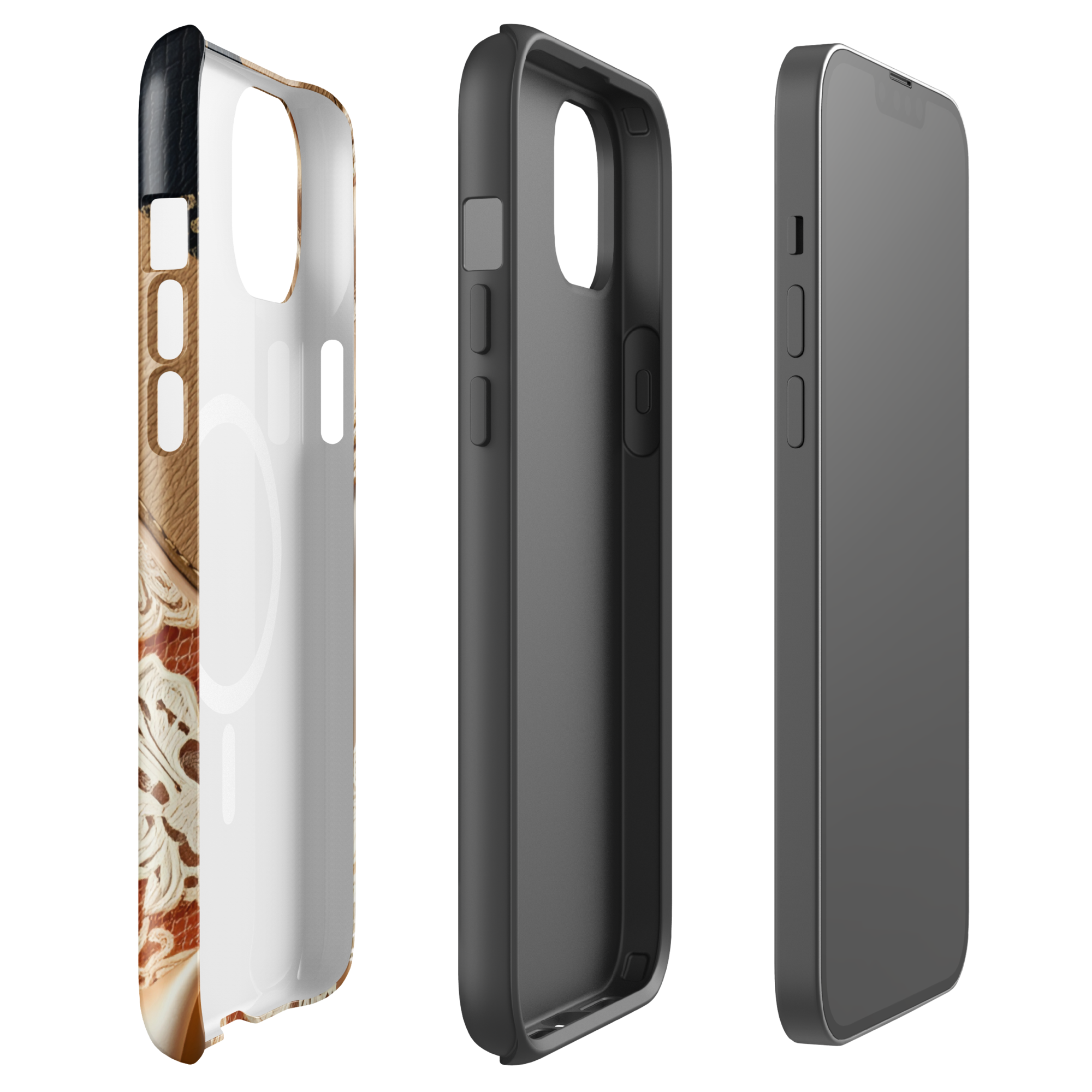 Coque iPhone MagSafe TechNova Couture Signature - Design premium haute couture avec protection renforcée et compatibilité MagSafe