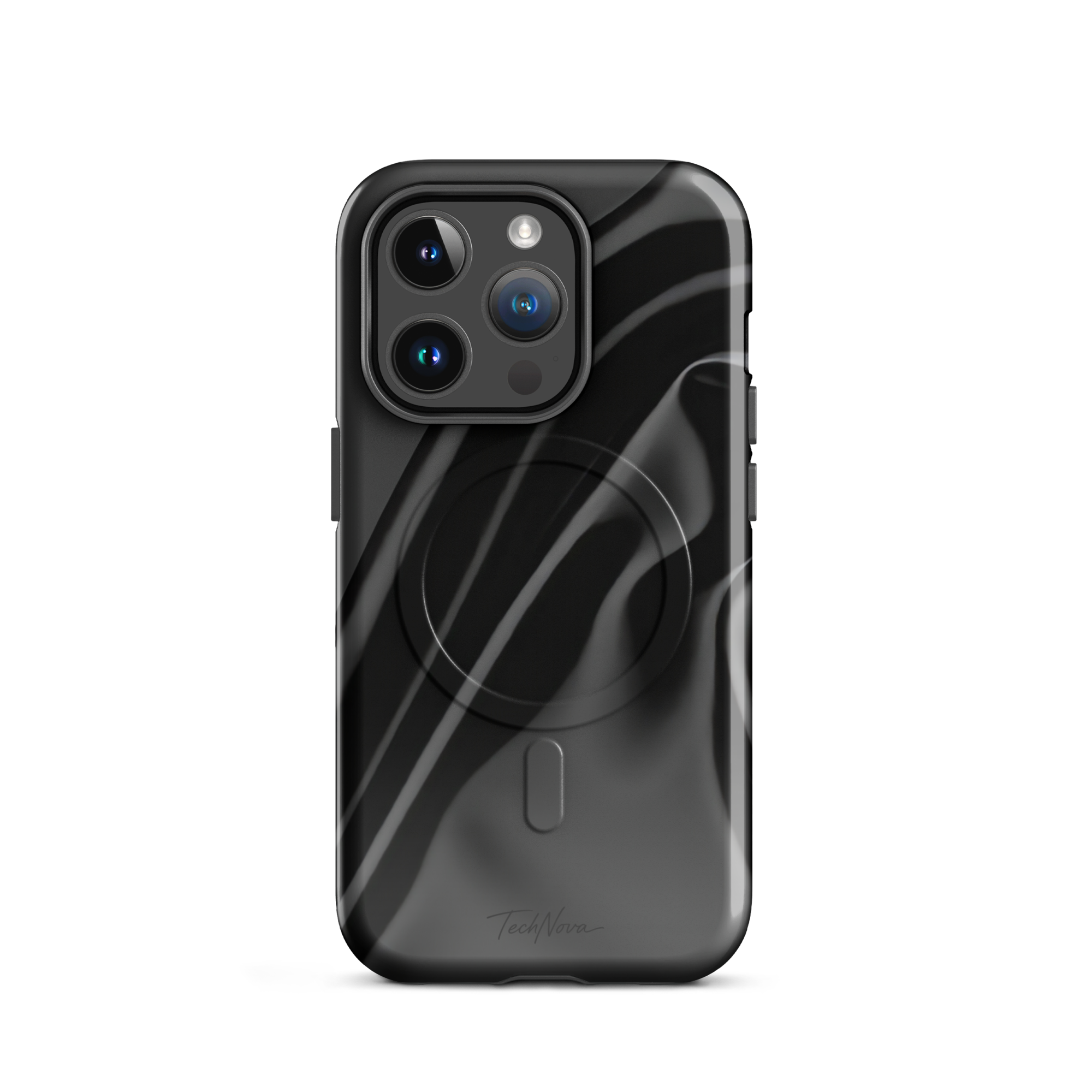 Coque iPhone MagSafe TechNova Couture Signature - Design premium haute couture avec protection renforcée et compatibilité MagSafe