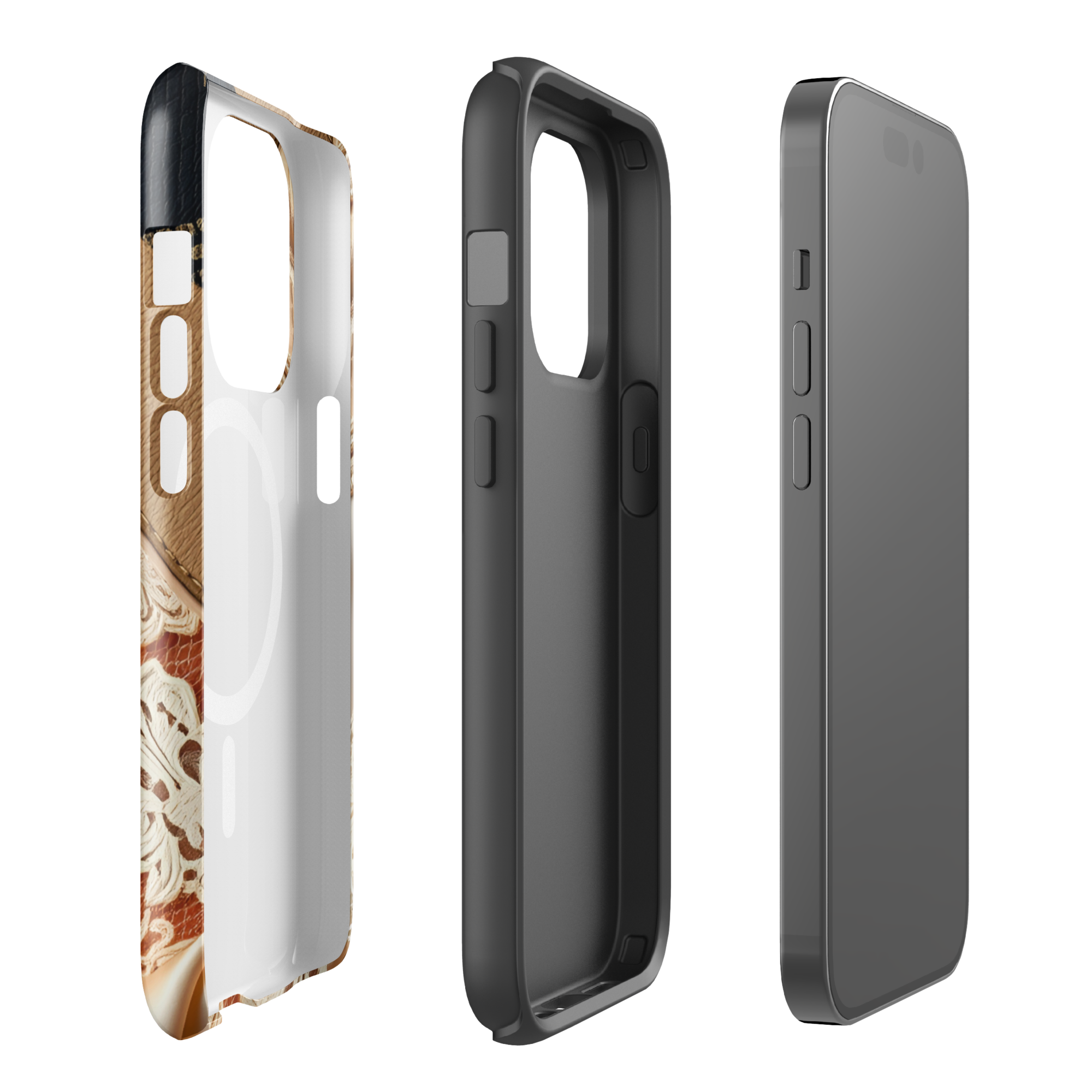 Coque iPhone MagSafe TechNova Couture Signature - Design premium haute couture avec protection renforcée et compatibilité MagSafe