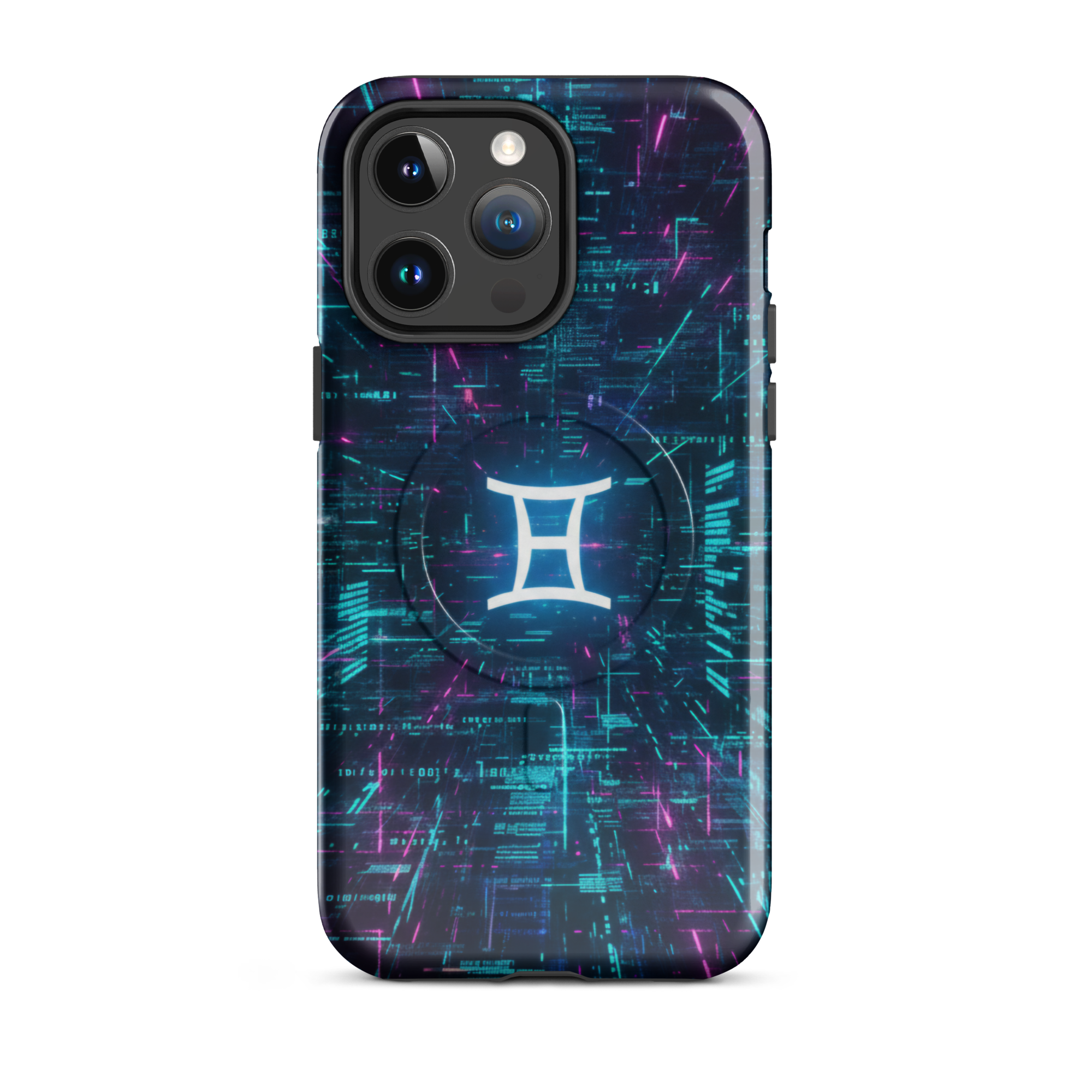 Coque iPhone design Gemini AI collection Nexus - Protection MagSafe TechNova