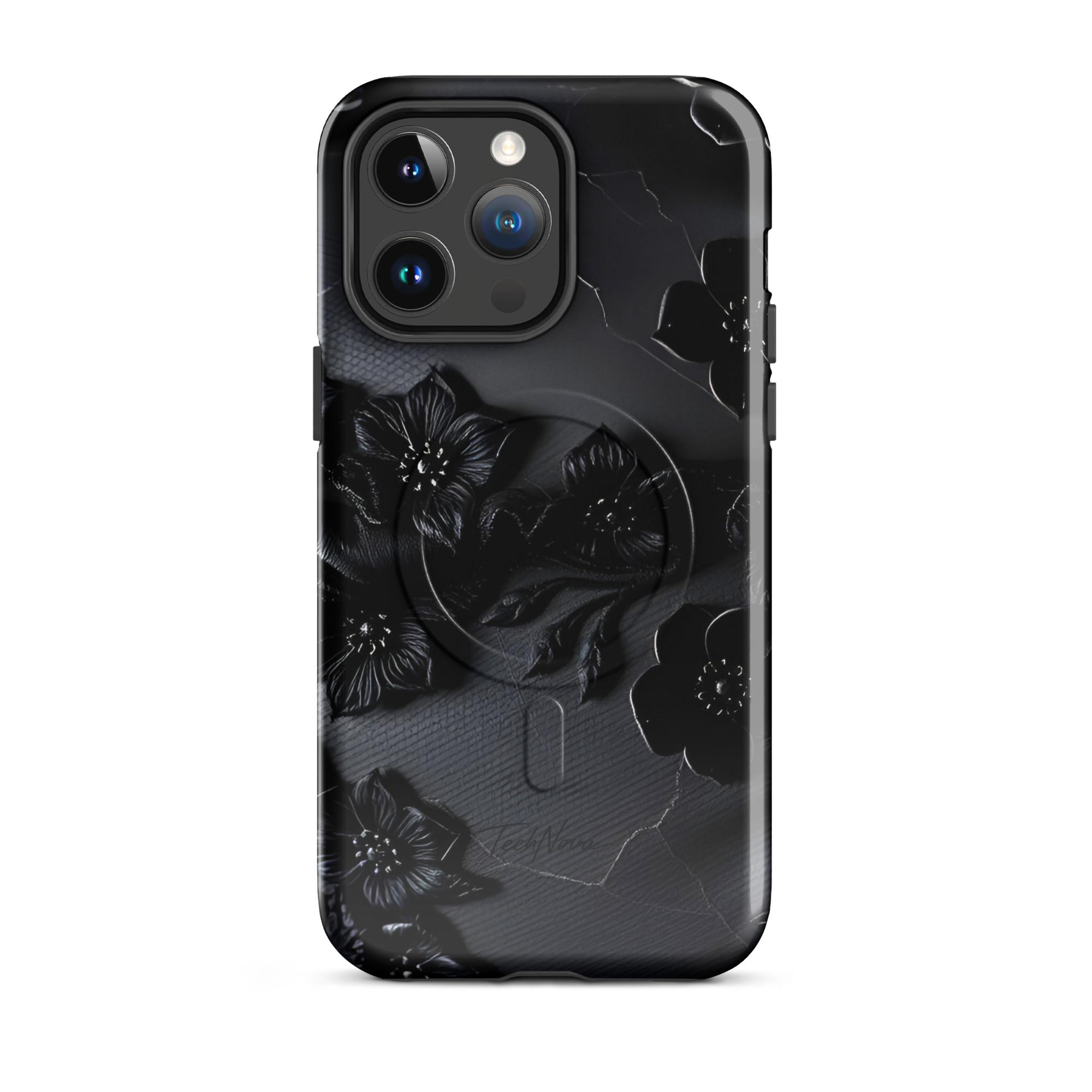 Coque iPhone MagSafe TechNova Couture Signature - Design premium haute couture avec protection renforcée et compatibilité MagSafe