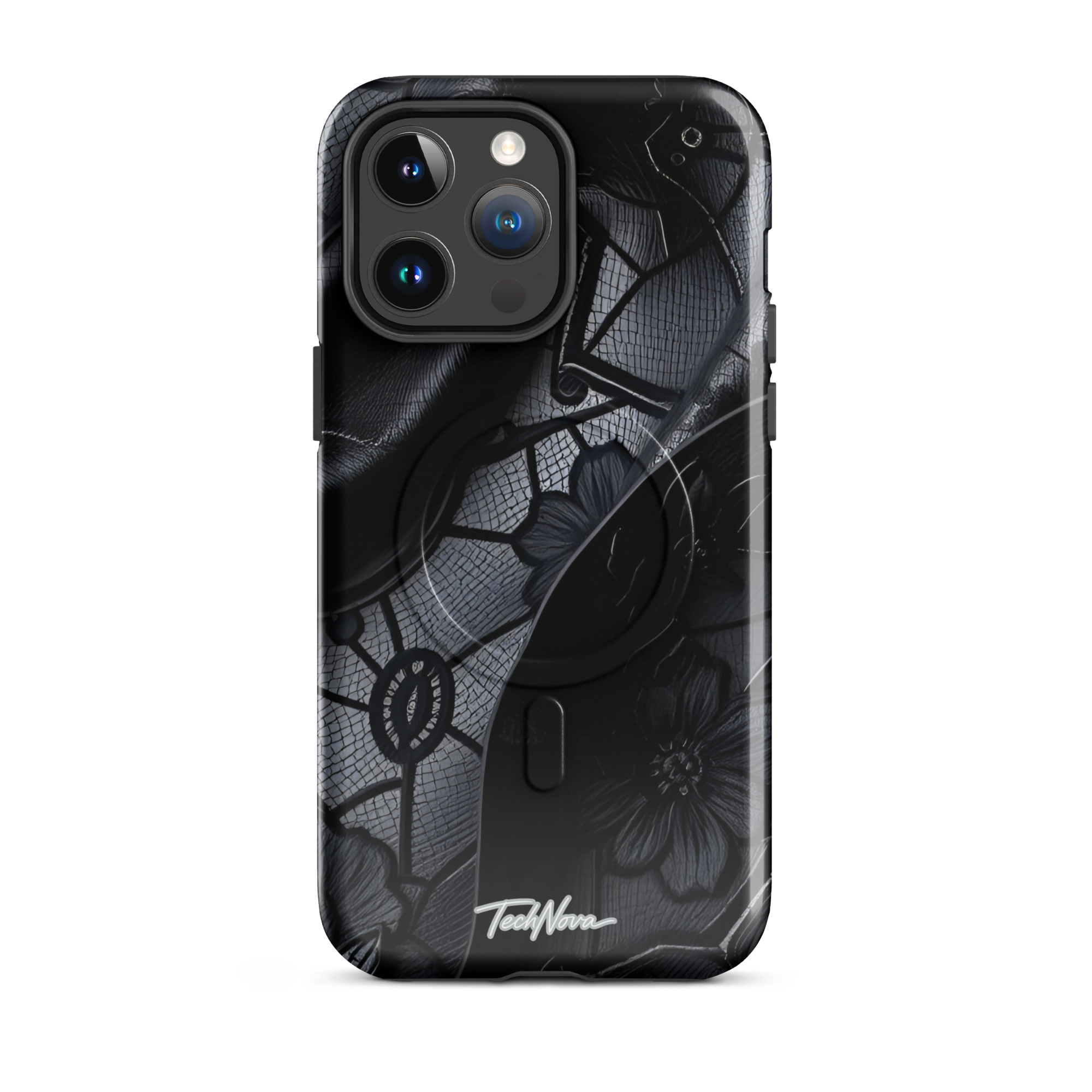 Coque iPhone MagSafe TechNova Couture Signature - Design premium haute couture avec protection renforcée et compatibilité MagSafe