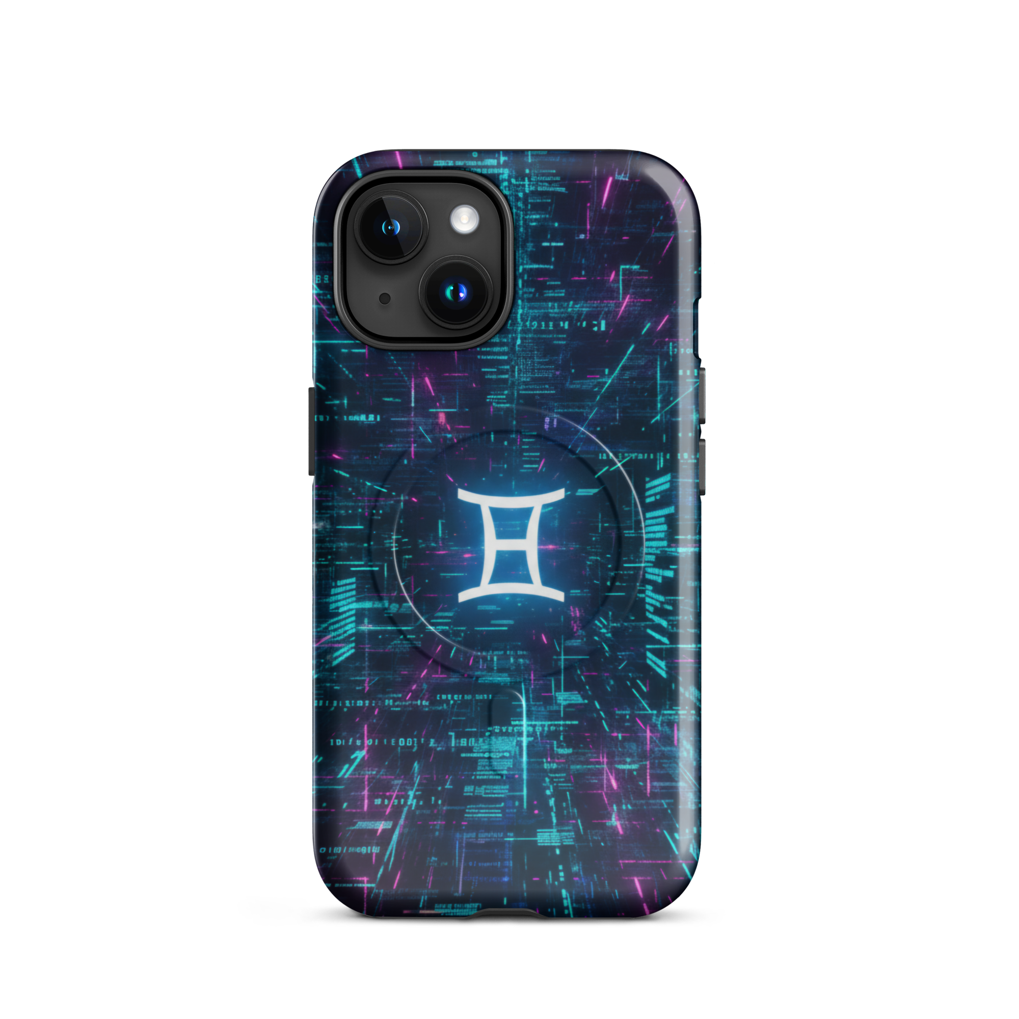 Coque iPhone design Gemini AI collection Nexus - Protection MagSafe TechNova