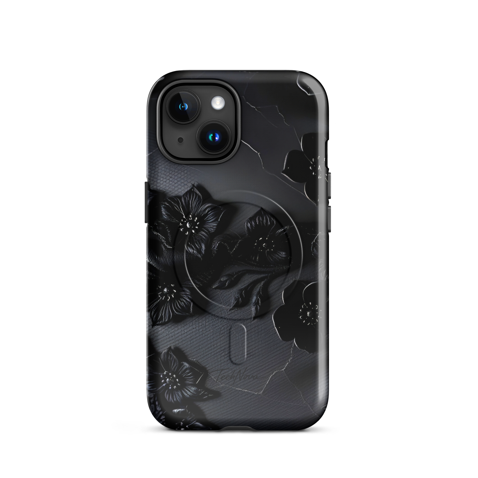 Coque iPhone MagSafe TechNova Couture Signature - Design premium haute couture avec protection renforcée et compatibilité MagSafe