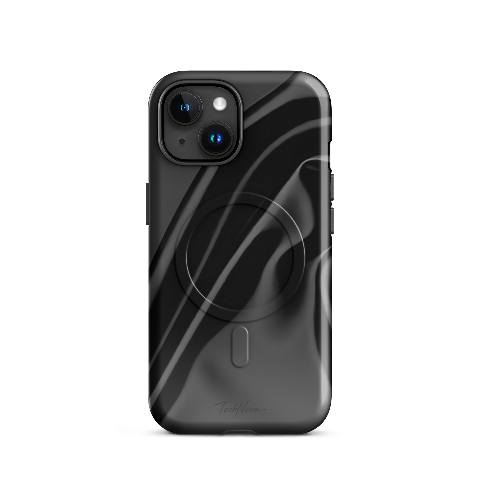 Coque iPhone MagSafe TechNova Couture Signature - Design premium haute couture avec protection renforcée et compatibilité MagSafe