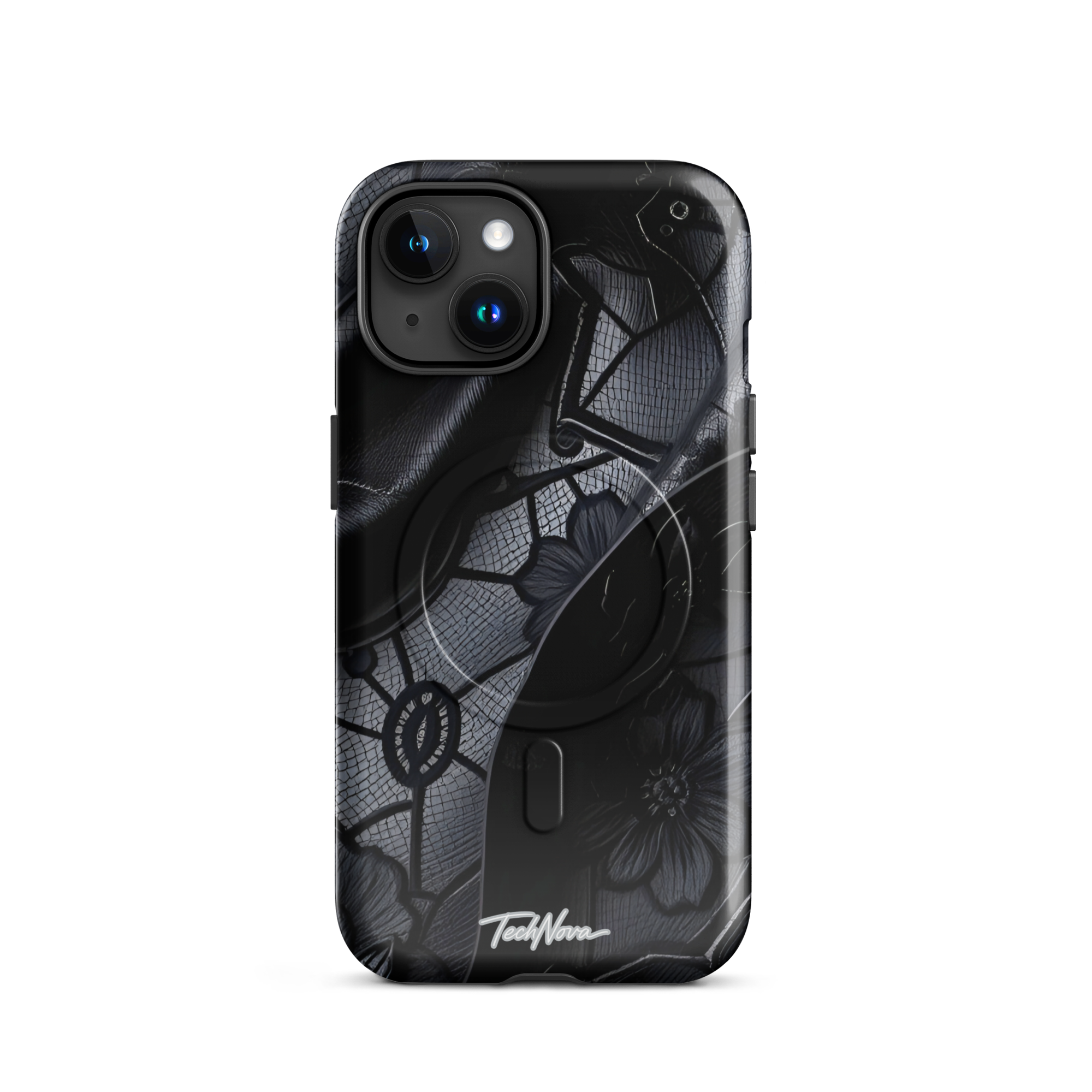 Coque iPhone MagSafe TechNova Couture Signature - Design premium haute couture avec protection renforcée et compatibilité MagSafe