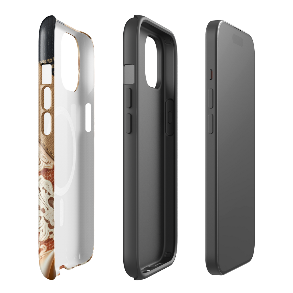 Coque iPhone MagSafe TechNova Couture Signature - Design premium haute couture avec protection renforcée et compatibilité MagSafe