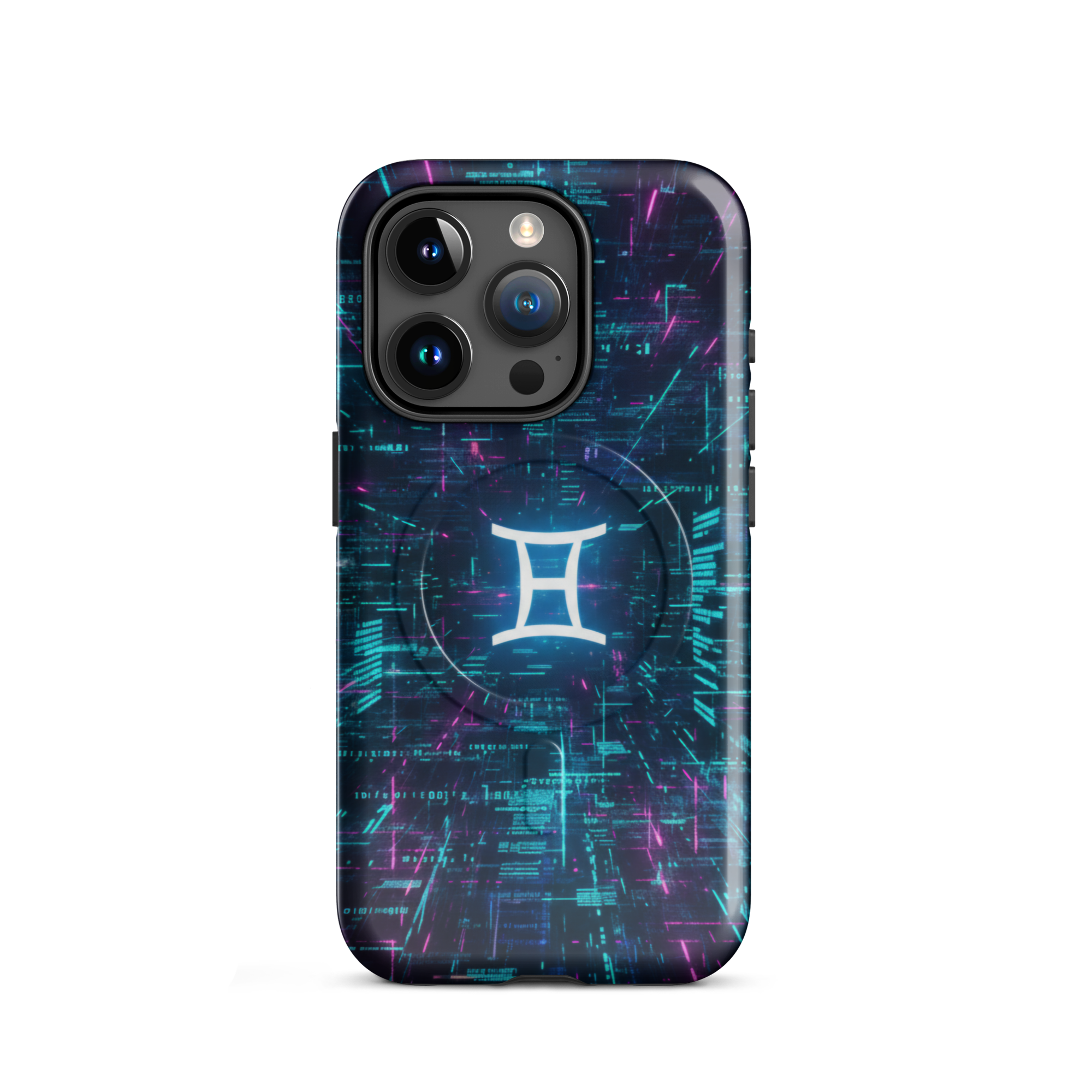 Coque iPhone design Gemini AI collection Nexus - Protection MagSafe TechNova