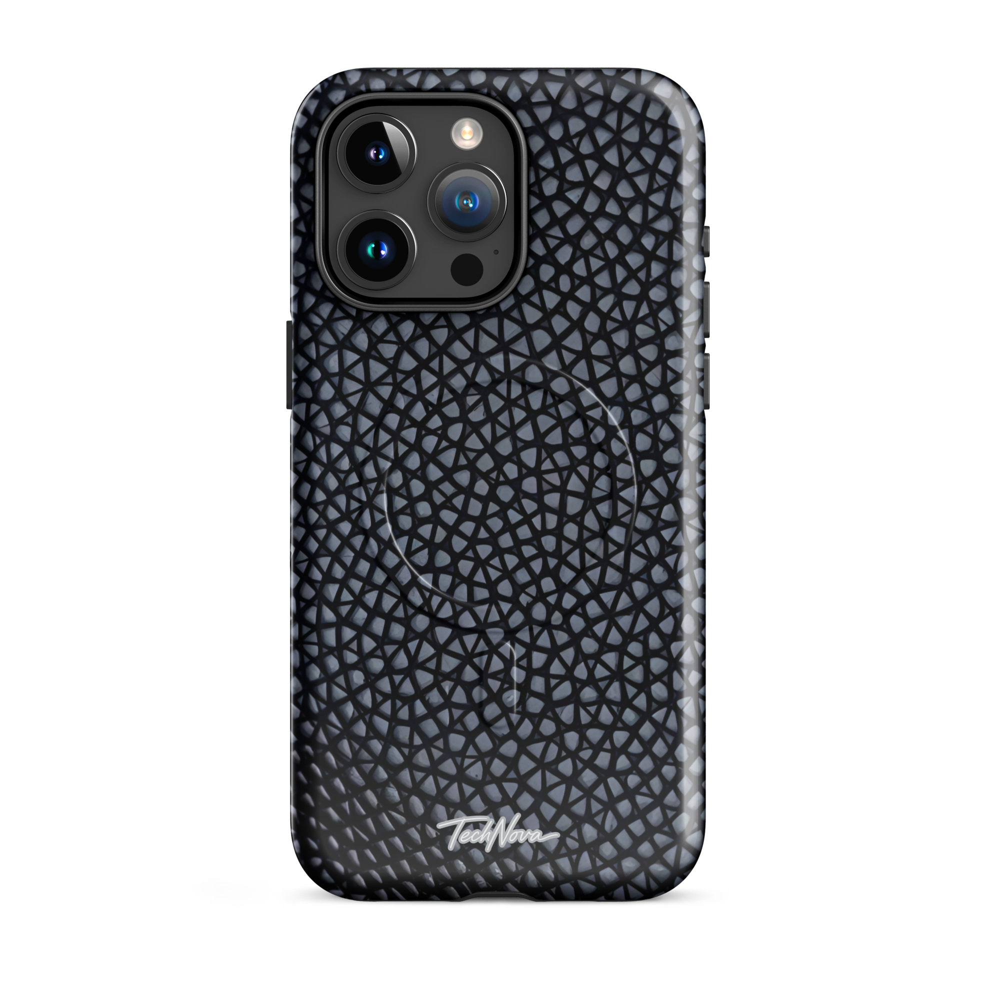 Coque iPhone MagSafe TechNova Couture Signature - Design premium haute couture avec protection renforcée et compatibilité MagSafe