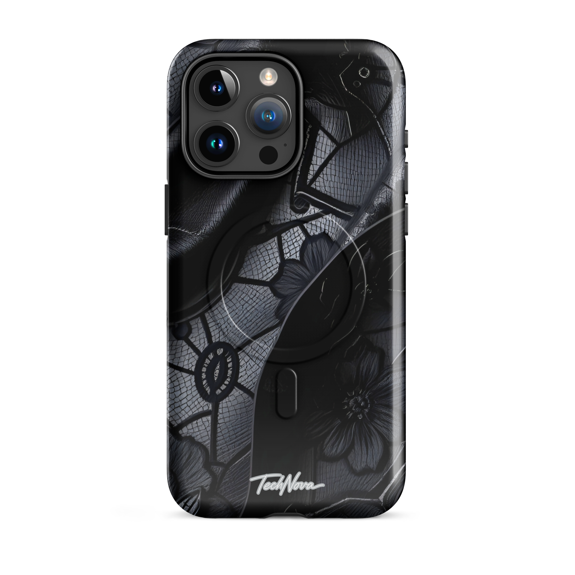 Coque iPhone MagSafe TechNova Couture Signature - Design premium haute couture avec protection renforcée et compatibilité MagSafe