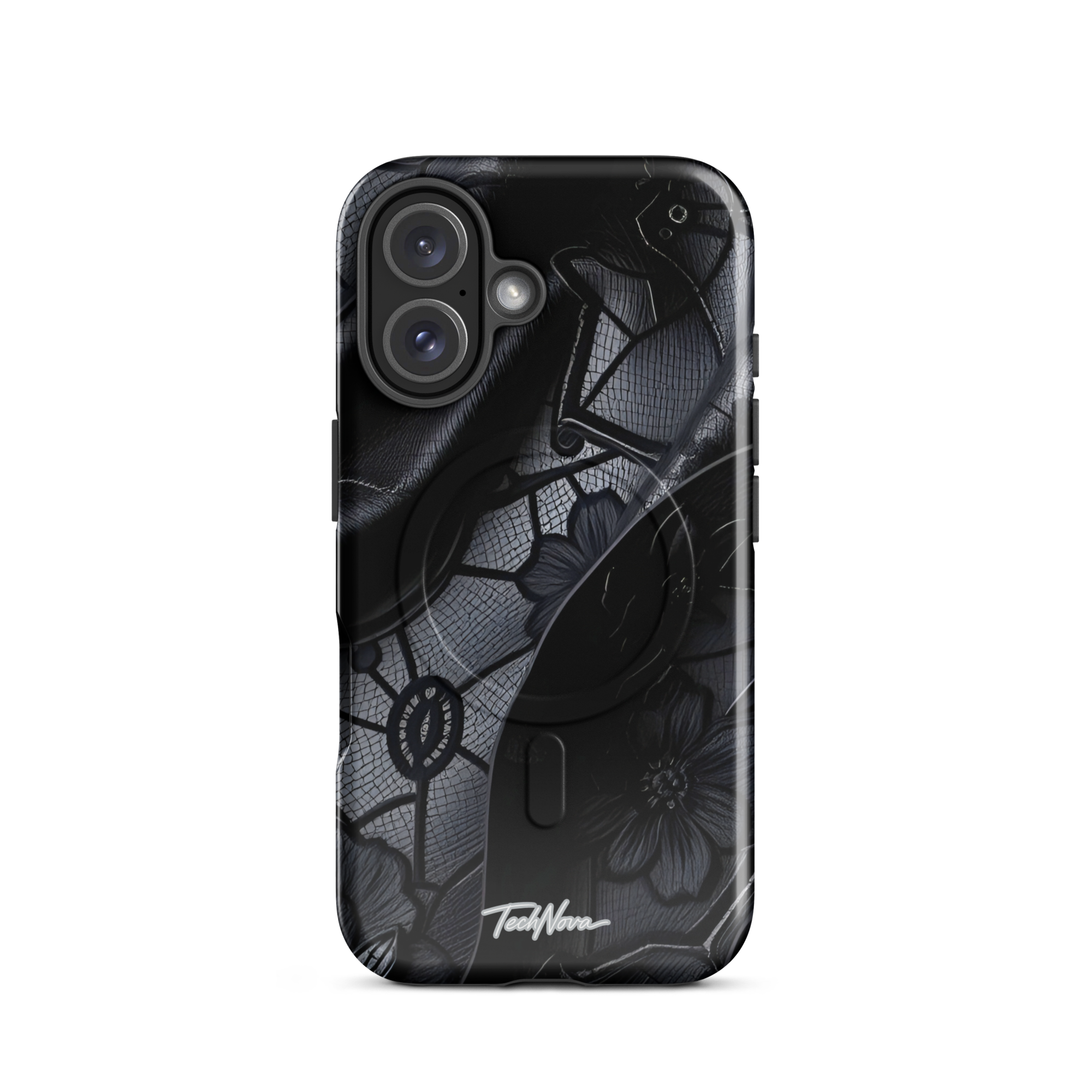 Coque iPhone MagSafe TechNova Couture Signature - Design premium haute couture avec protection renforcée et compatibilité MagSafe