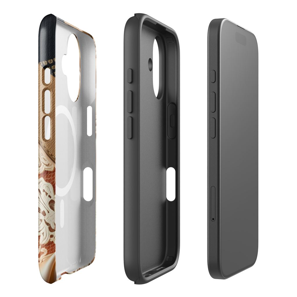 Coque iPhone MagSafe TechNova Couture Signature - Design premium haute couture avec protection renforcée et compatibilité MagSafe