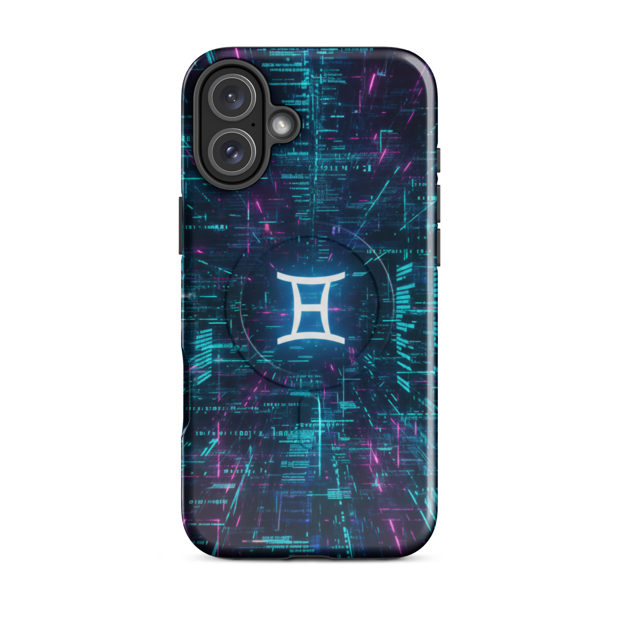 Coque iPhone design Gemini AI collection Nexus - Protection MagSafe TechNova