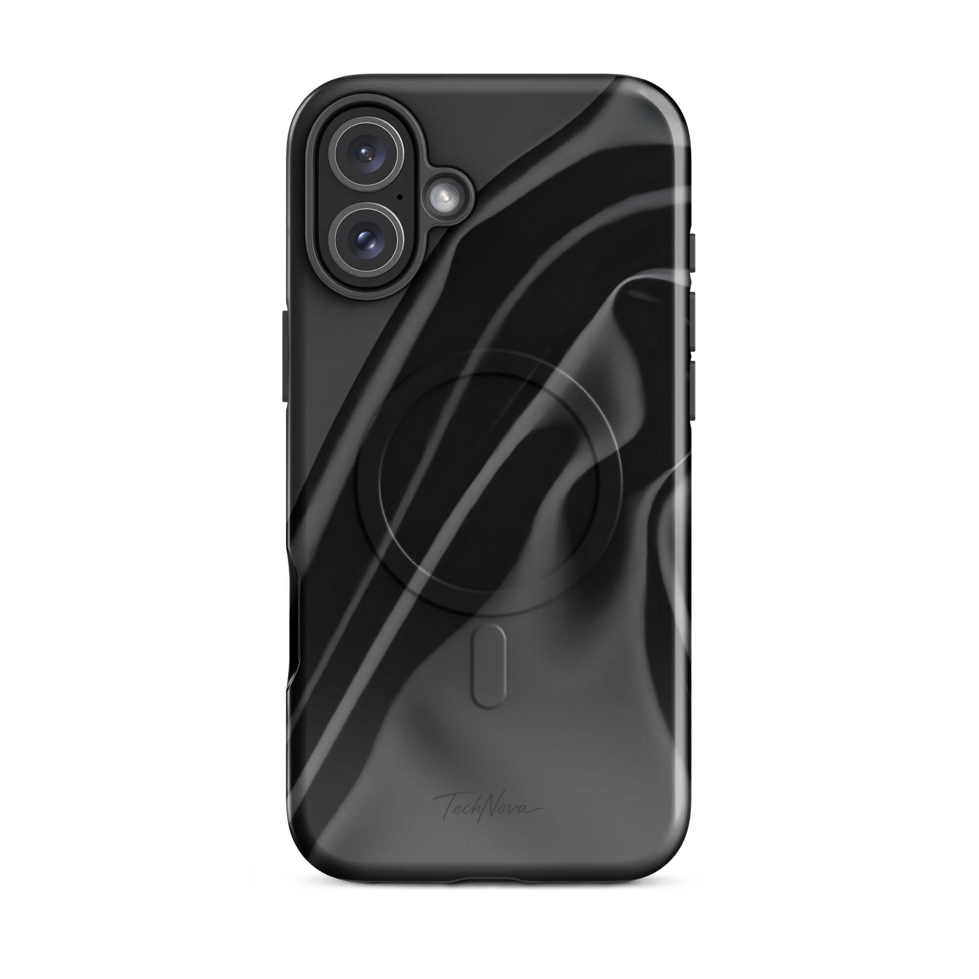 Coque iPhone MagSafe TechNova Couture Signature - Design premium haute couture avec protection renforcée et compatibilité MagSafe