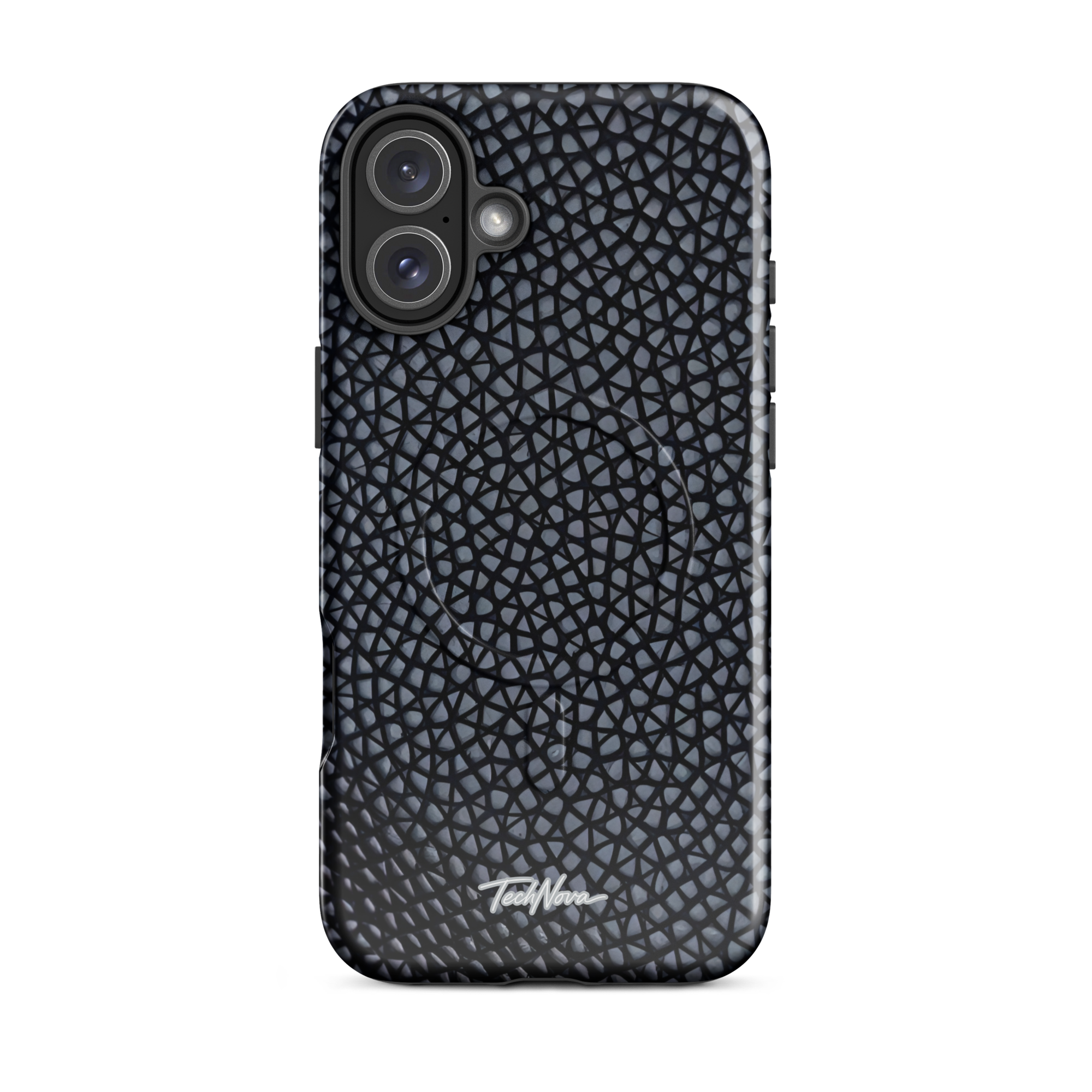 Coque iPhone MagSafe TechNova Couture Signature - Design premium haute couture avec protection renforcée et compatibilité MagSafe