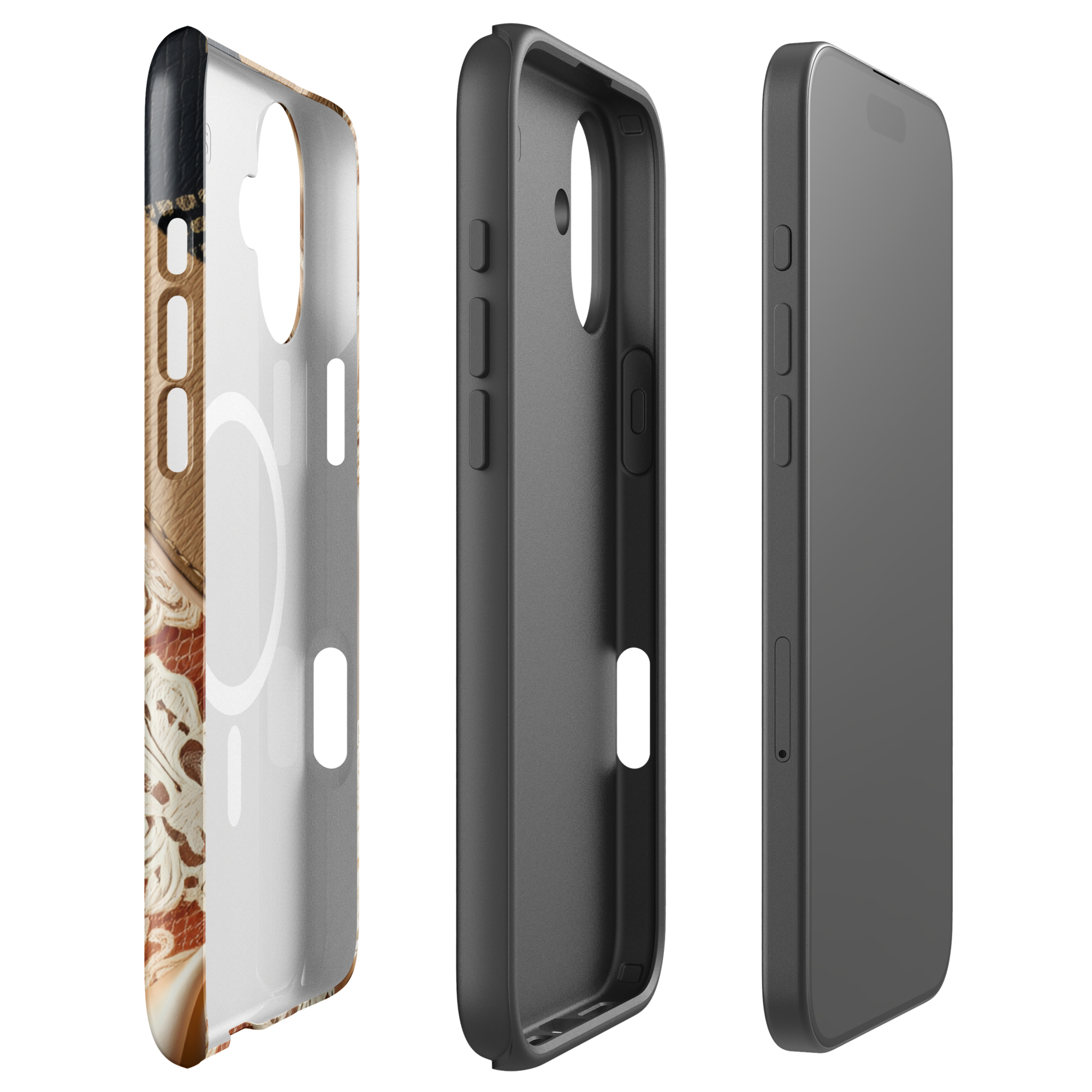 Coque iPhone MagSafe TechNova Couture Signature - Design premium haute couture avec protection renforcée et compatibilité MagSafe