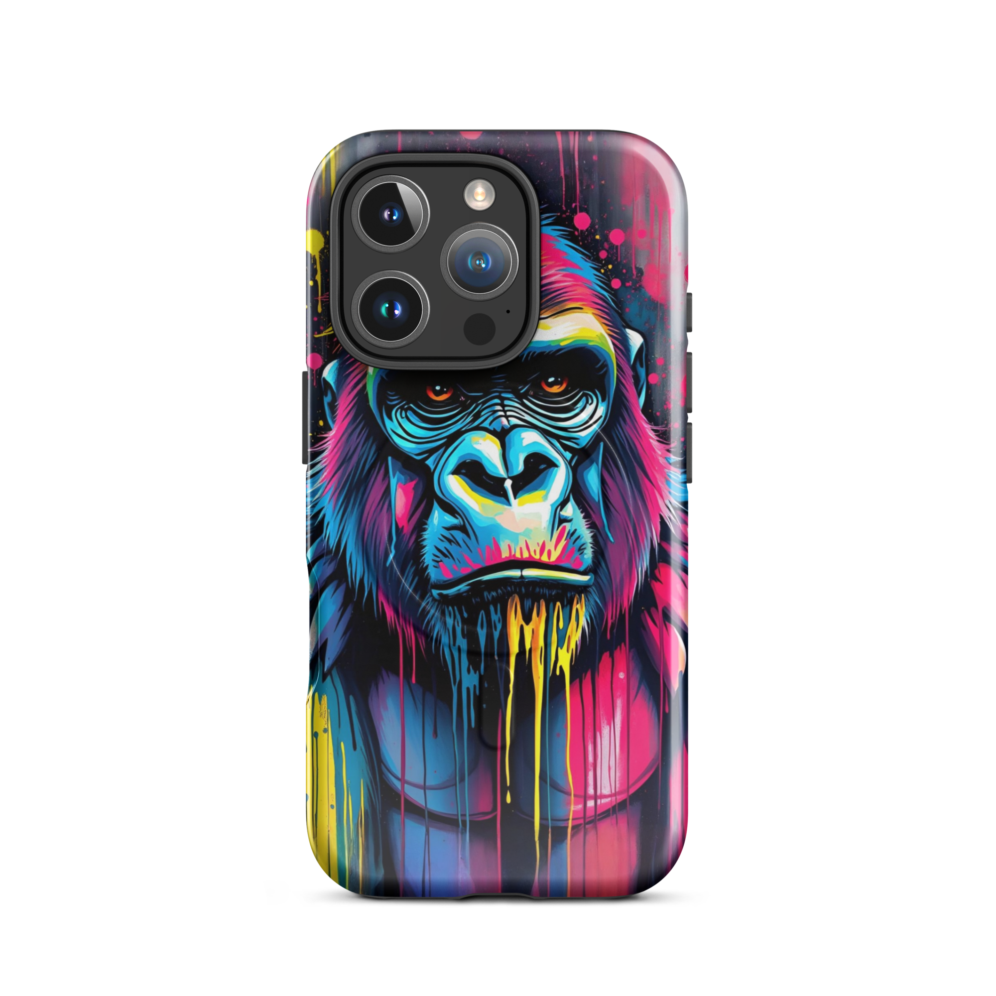 Coque iPhone MagSafe Graffiti Gorille TechNova - Design street art avec couleurs néon vibrantes