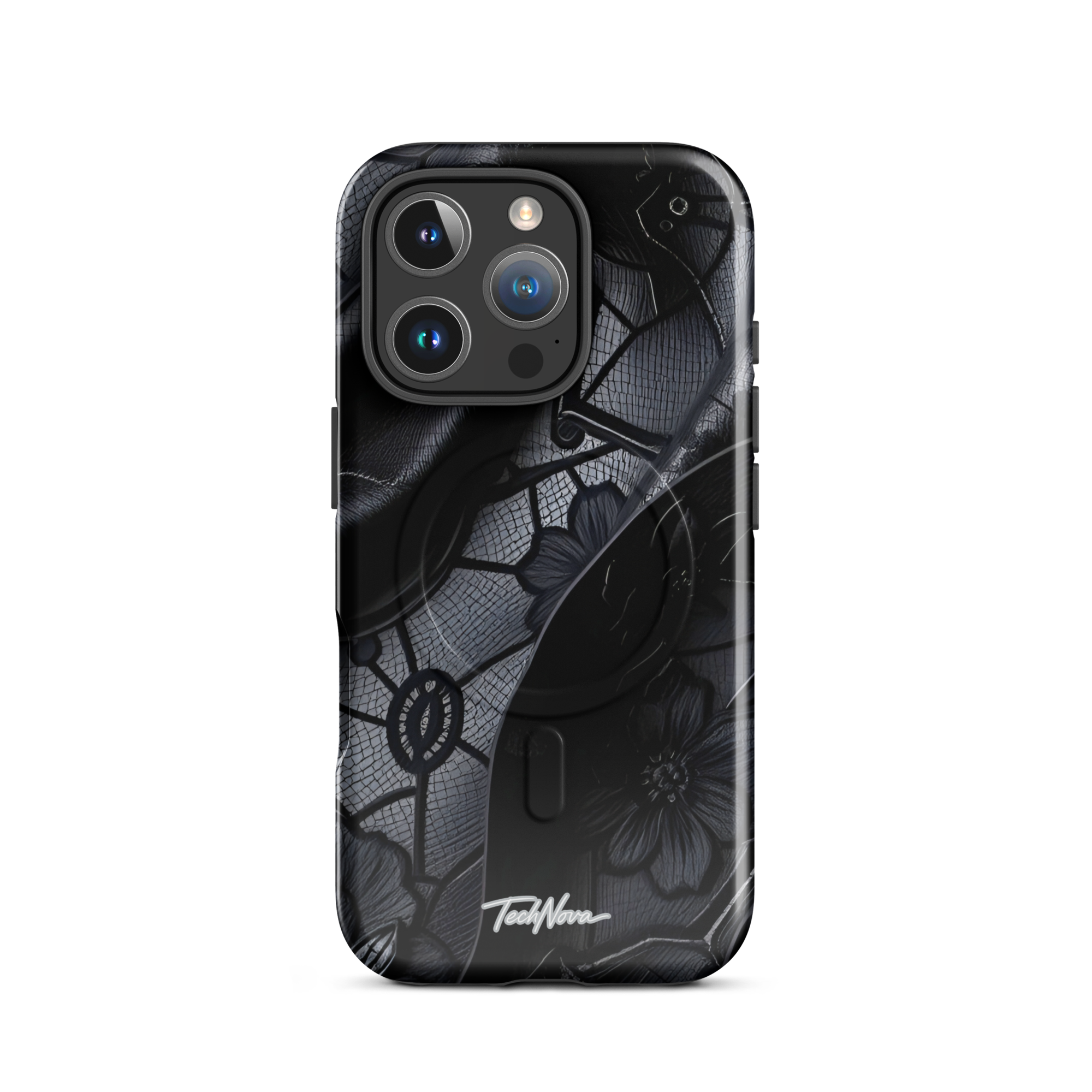 Coque iPhone MagSafe TechNova Couture Signature - Design premium haute couture avec protection renforcée et compatibilité MagSafe