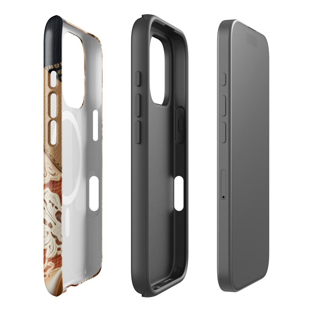 Coque iPhone MagSafe TechNova Couture Signature - Design premium haute couture avec protection renforcée et compatibilité MagSafe