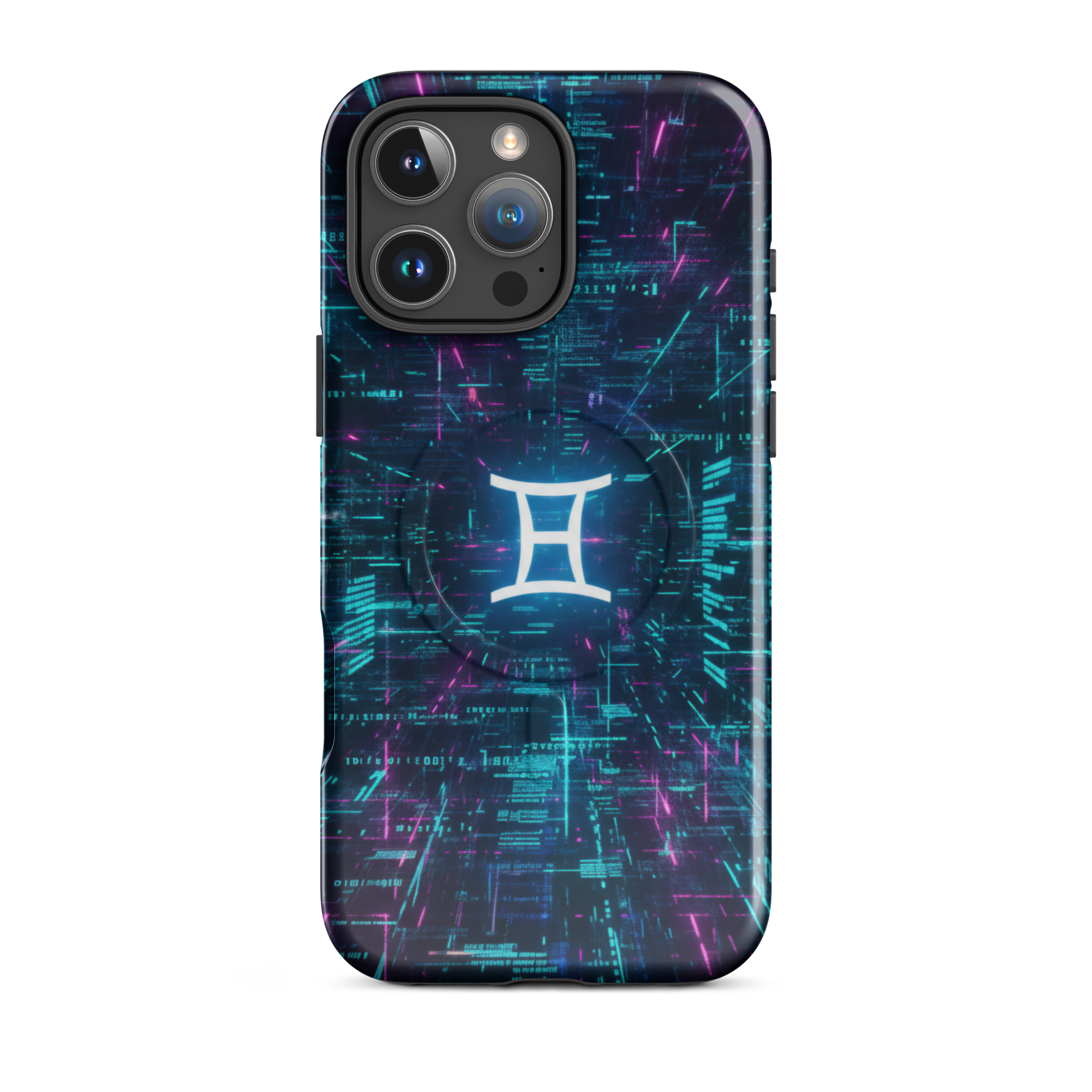 Coque iPhone design Gemini AI collection Nexus - Protection MagSafe TechNova