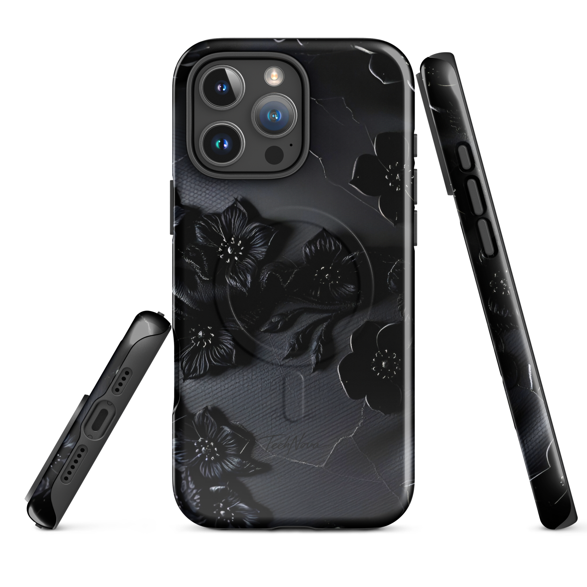 Coque iPhone MagSafe TechNova Couture Signature - Design premium haute couture avec protection renforcée et compatibilité MagSafe