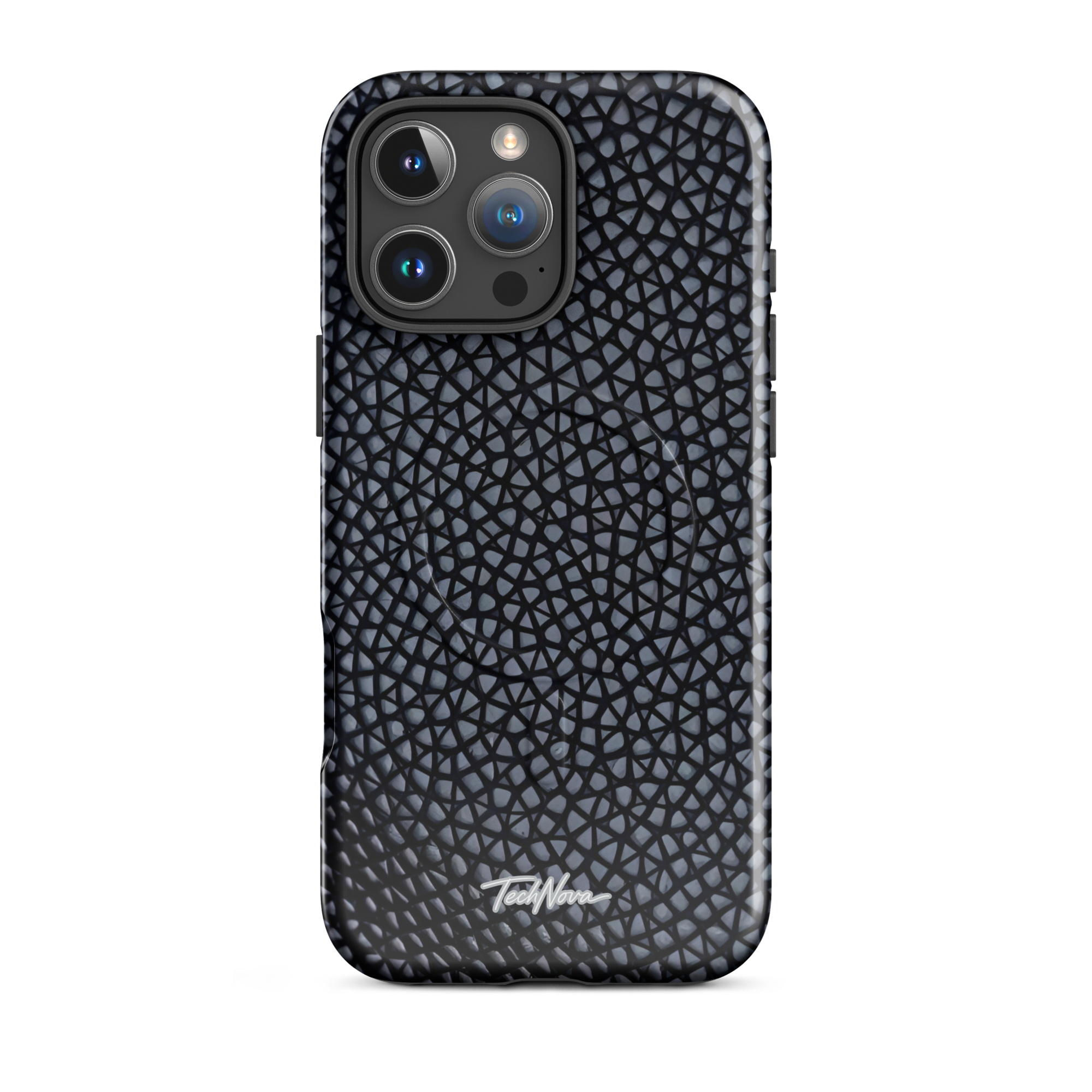 Coque iPhone MagSafe TechNova Couture Signature - Design premium haute couture avec protection renforcée et compatibilité MagSafe