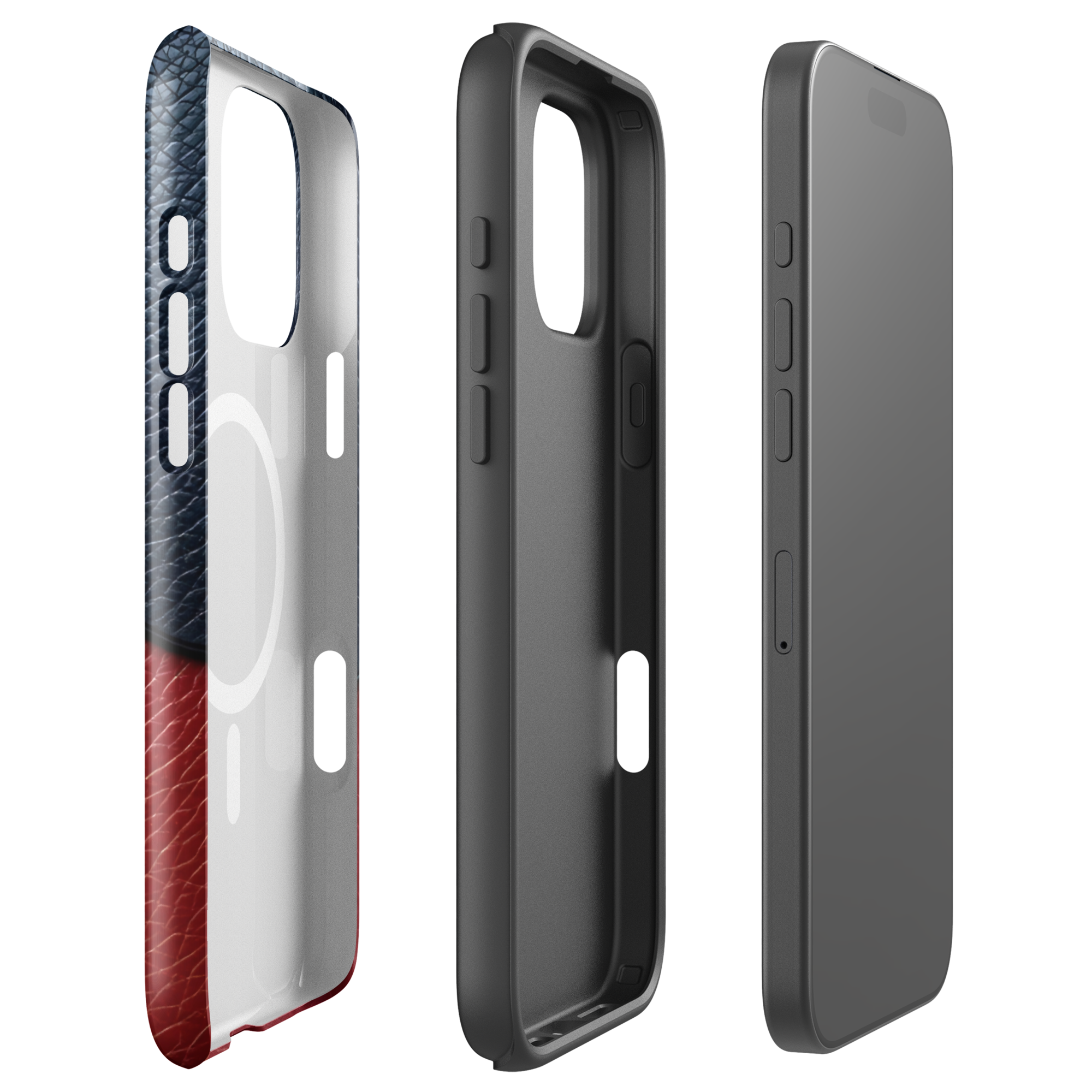 Coque iPhone MagSafe TechNova Couture Signature - Design premium haute couture avec protection renforcée et compatibilité MagSafe