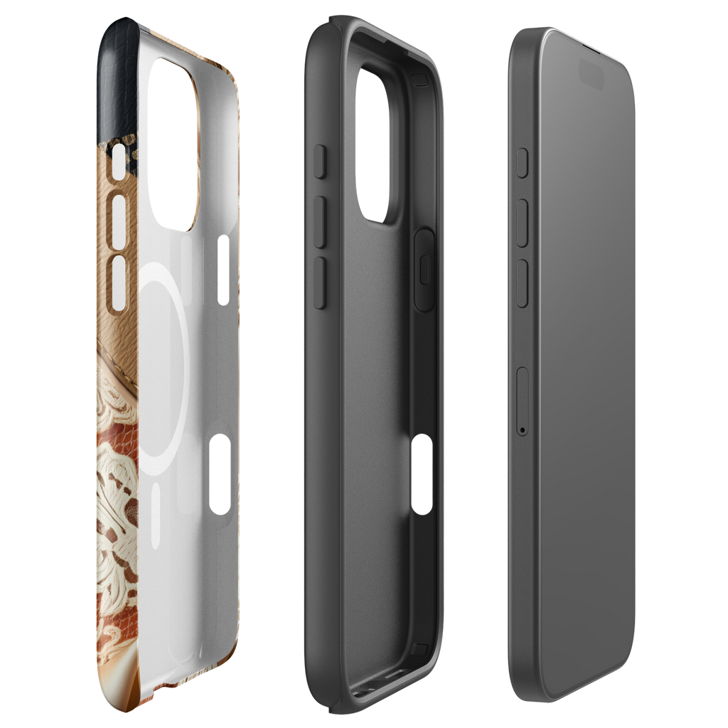 Coque iPhone MagSafe TechNova Couture Signature - Design premium haute couture avec protection renforcée et compatibilité MagSafe