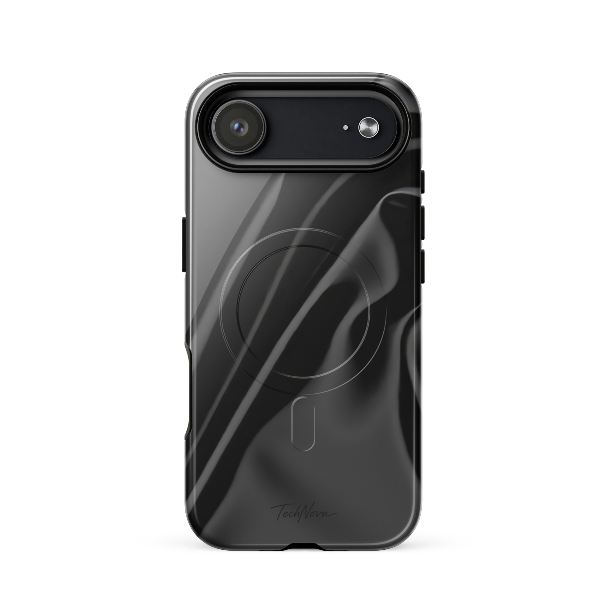 Coque iPhone MagSafe TechNova Couture Signature - Design premium haute couture avec protection renforcée et compatibilité MagSafe