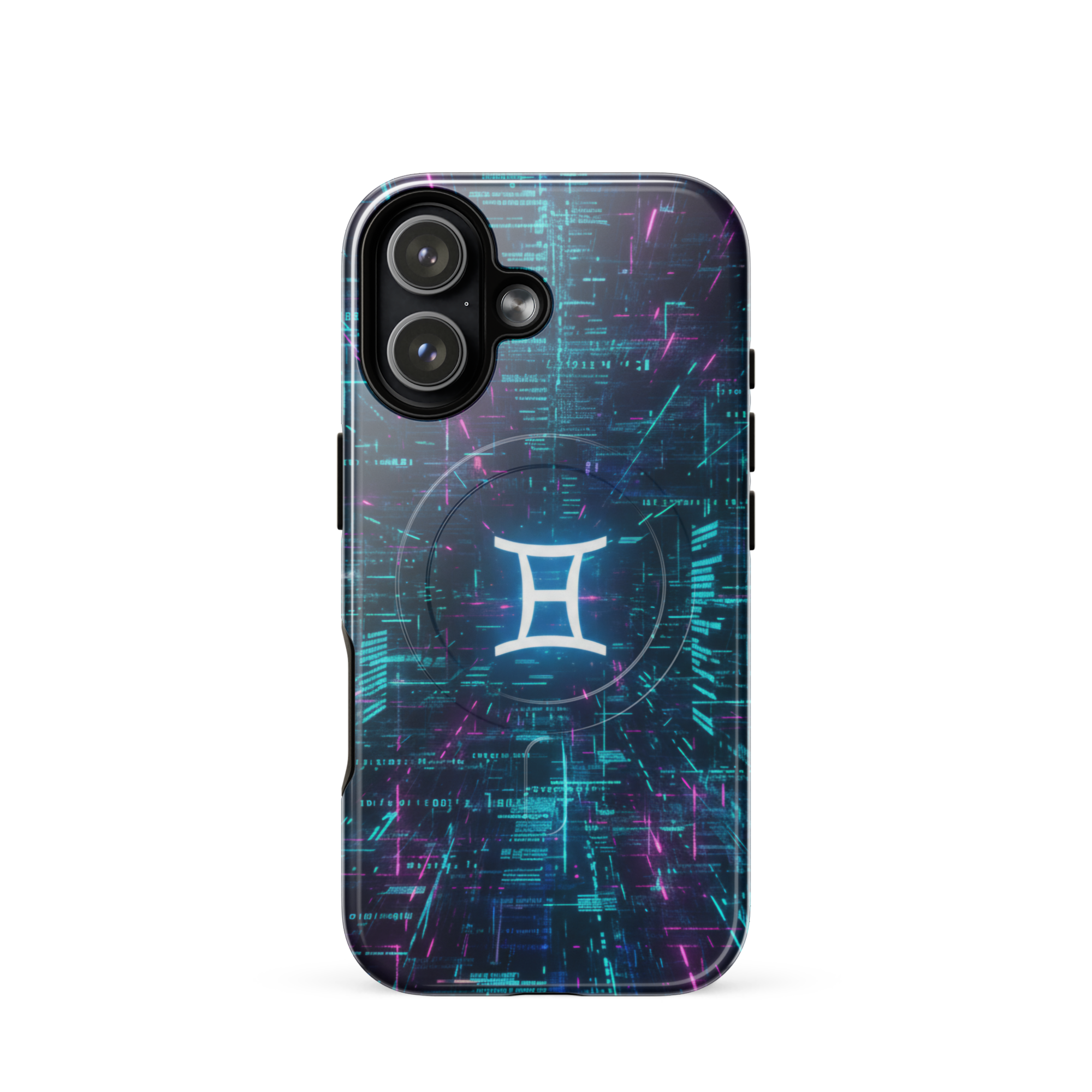 Coque iPhone design Gemini AI collection Nexus - Protection MagSafe TechNova