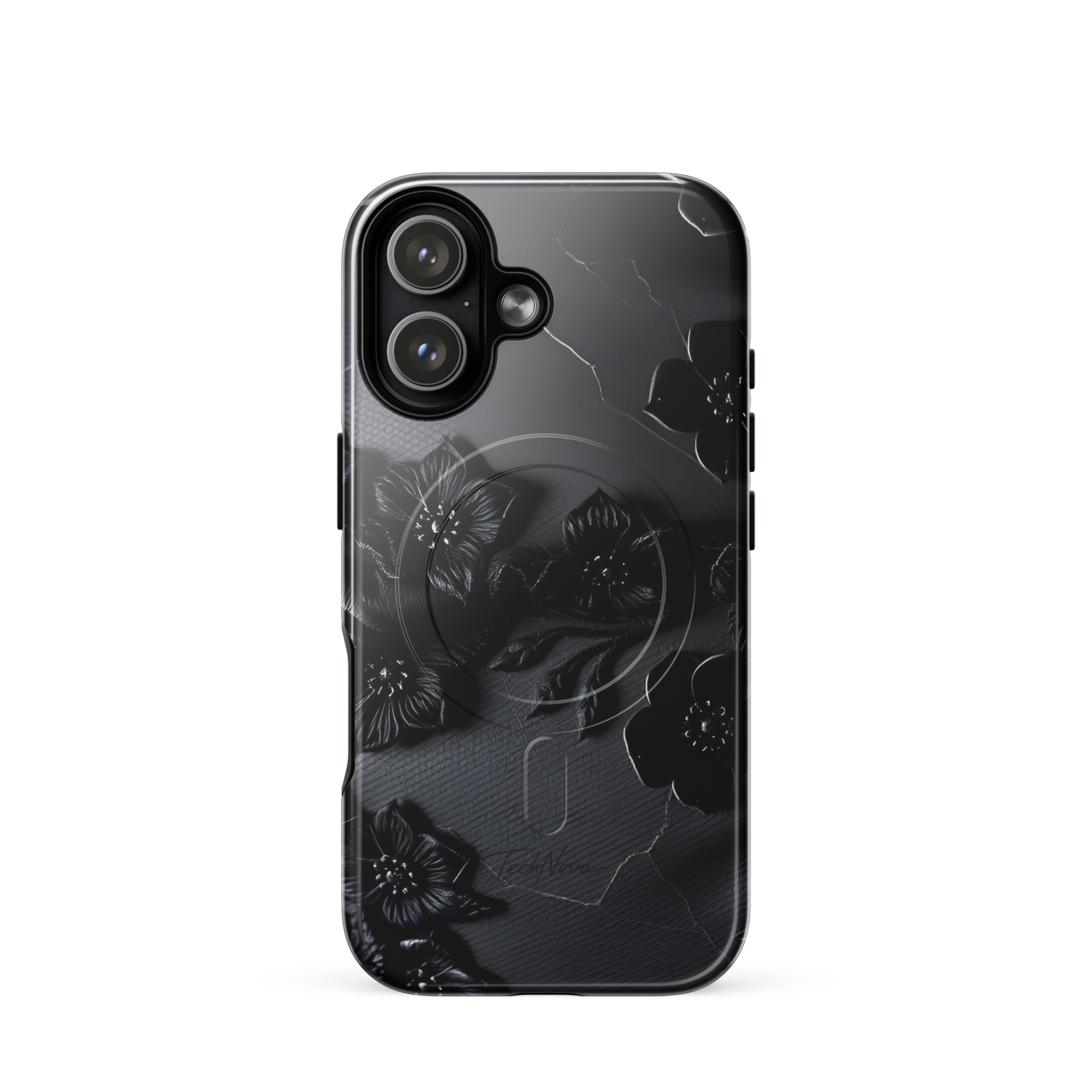 Coque iPhone MagSafe TechNova Couture Signature - Design premium haute couture avec protection renforcée et compatibilité MagSafe