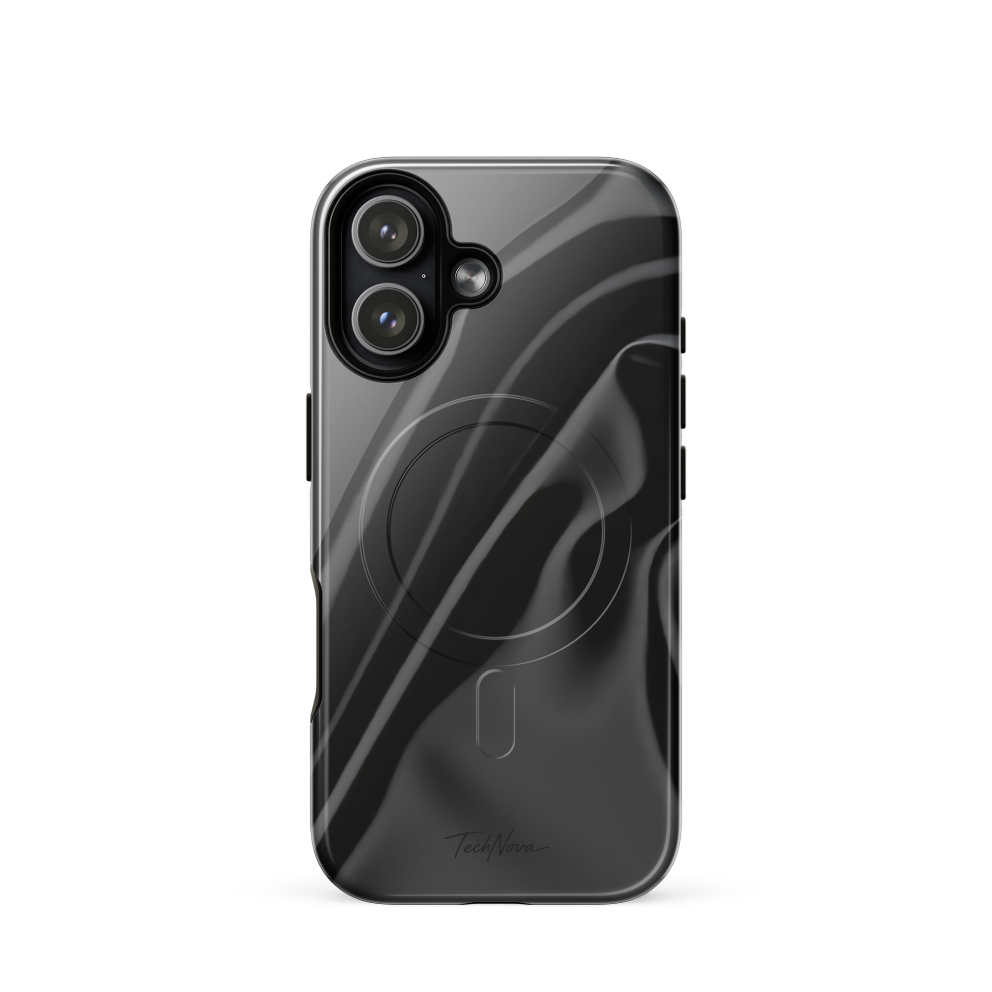 Coque iPhone MagSafe TechNova Couture Signature - Design premium haute couture avec protection renforcée et compatibilité MagSafe