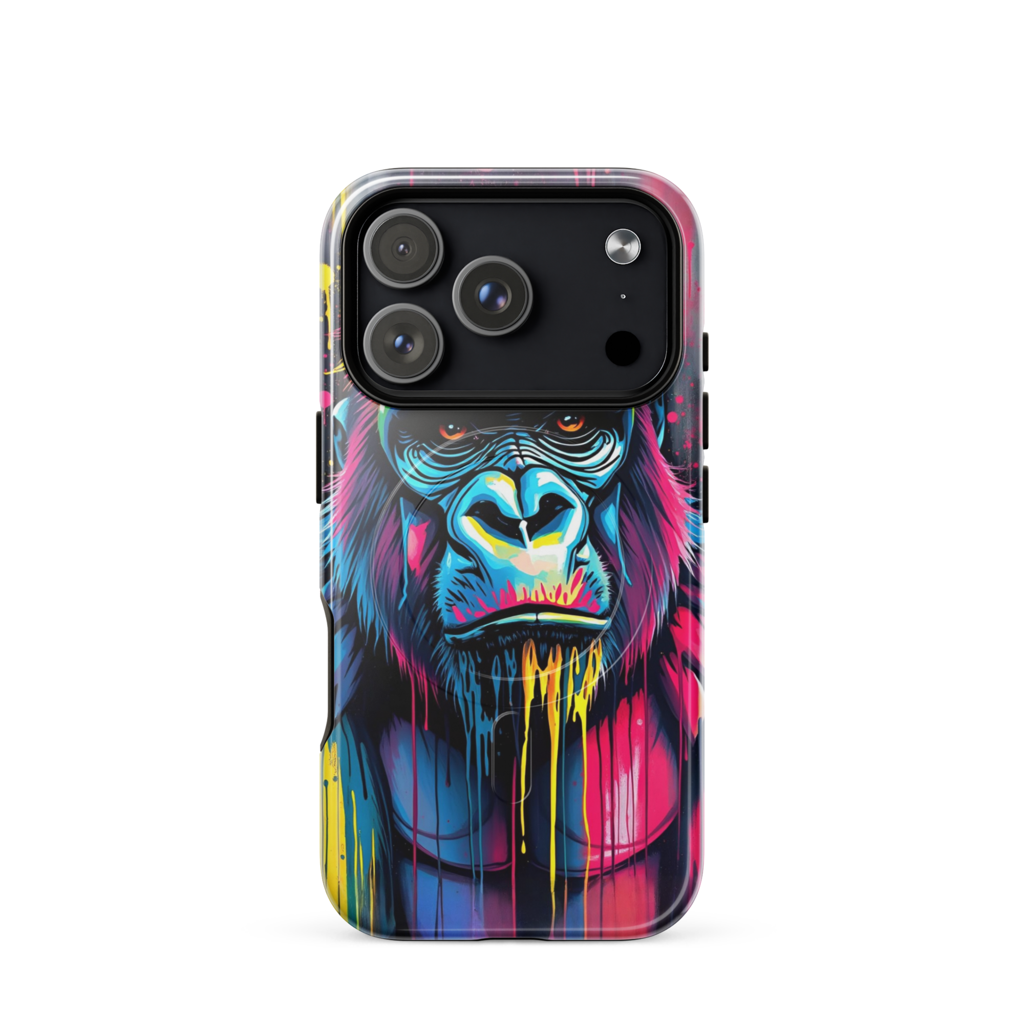 Coque iPhone MagSafe Graffiti Gorille TechNova - Design street art avec couleurs néon vibrantes
