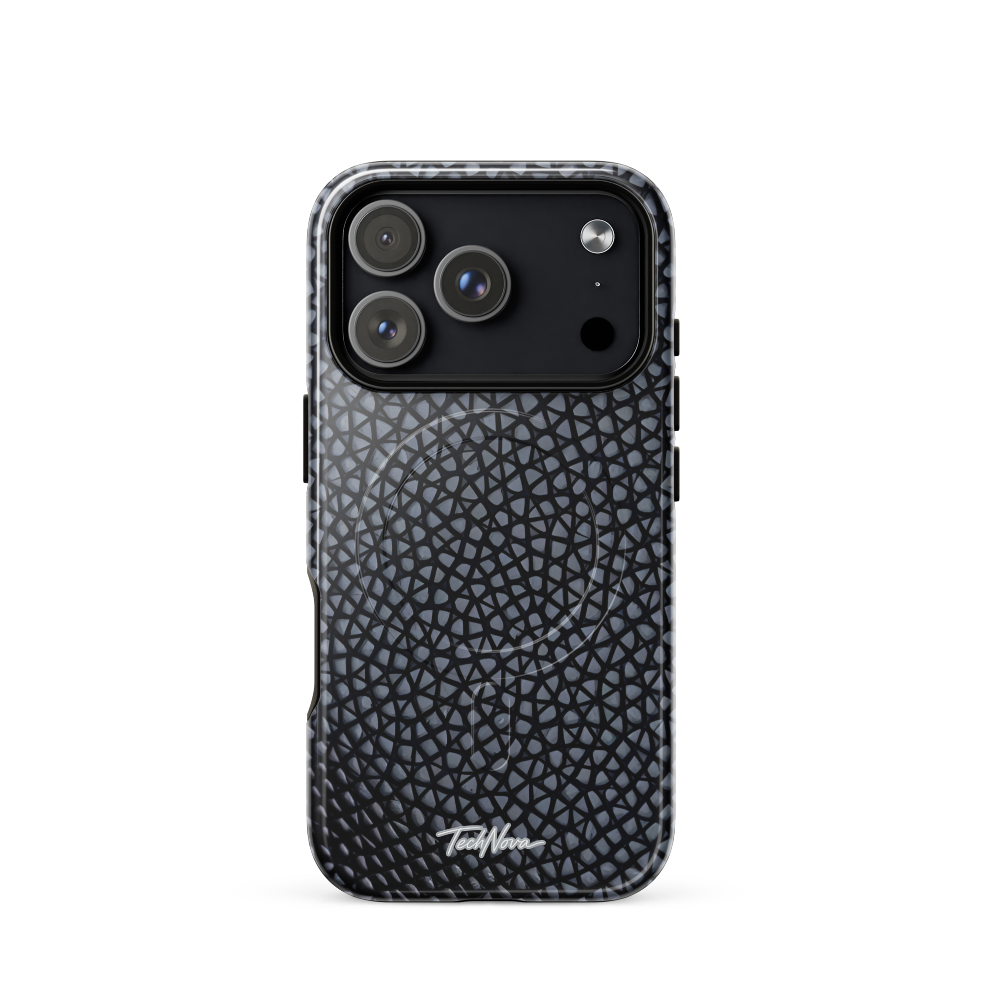 Coque iPhone MagSafe TechNova Couture Signature - Design premium haute couture avec protection renforcée et compatibilité MagSafe