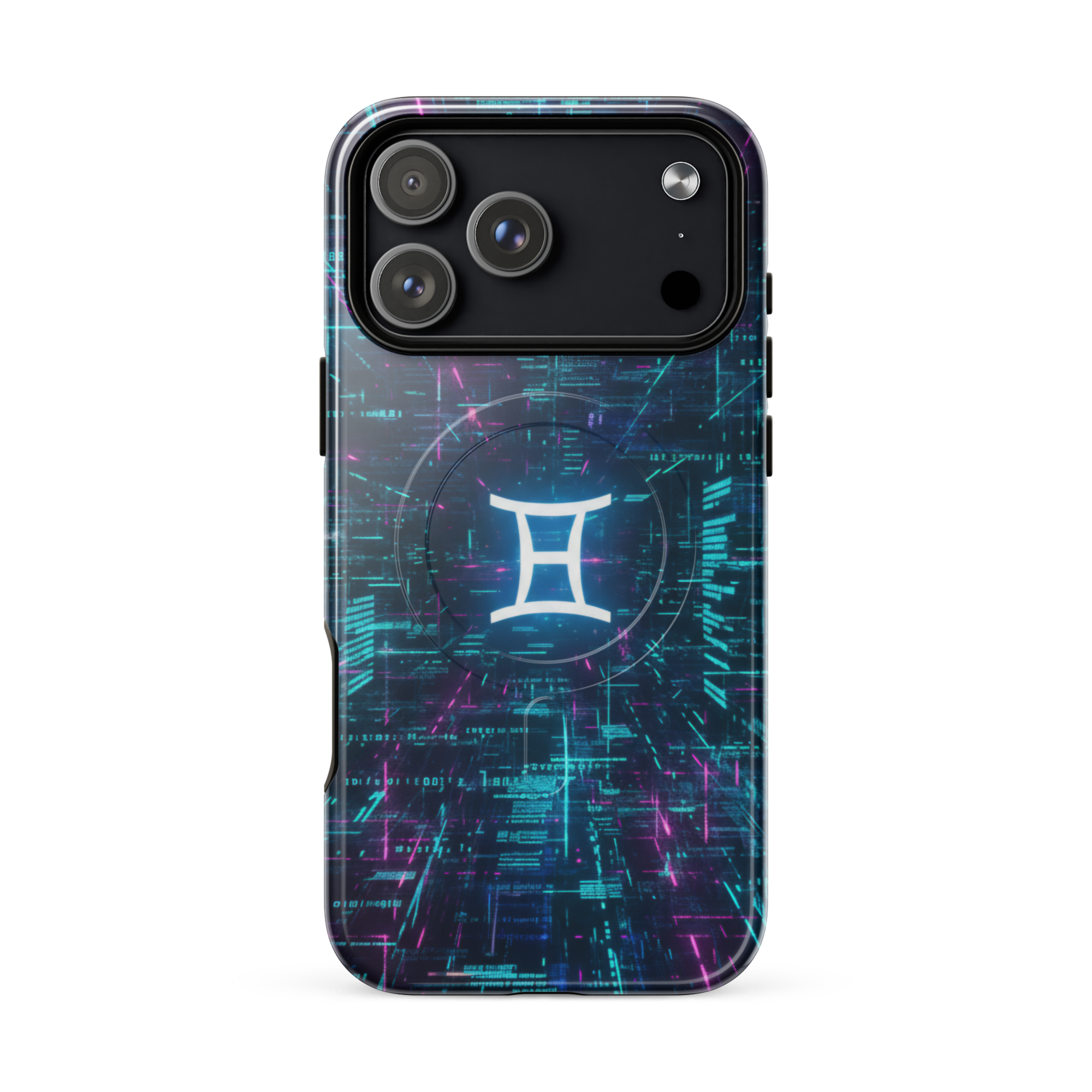 Coque iPhone design Gemini AI collection Nexus - Protection MagSafe TechNova