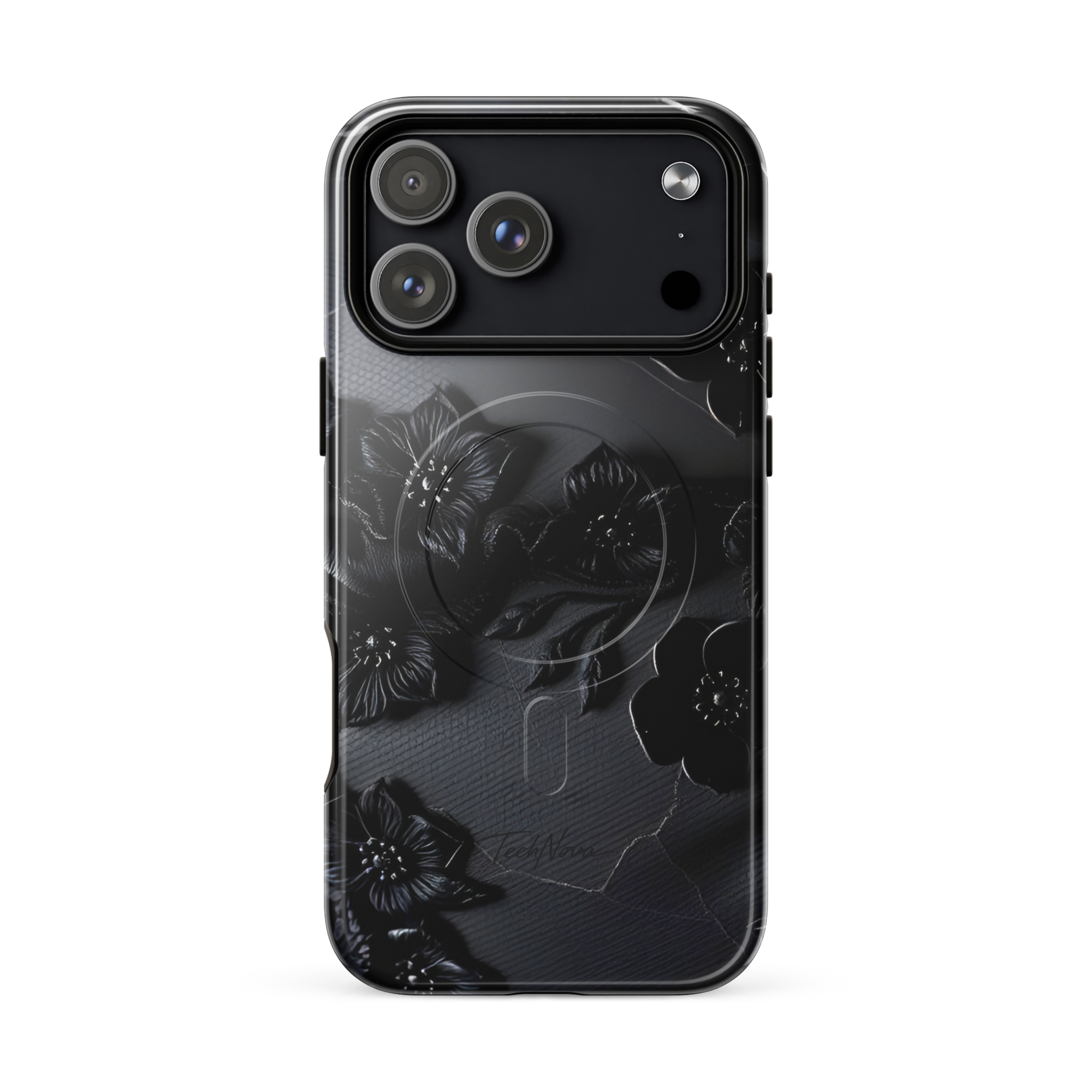 Coque iPhone MagSafe TechNova Couture Signature - Design premium haute couture avec protection renforcée et compatibilité MagSafe