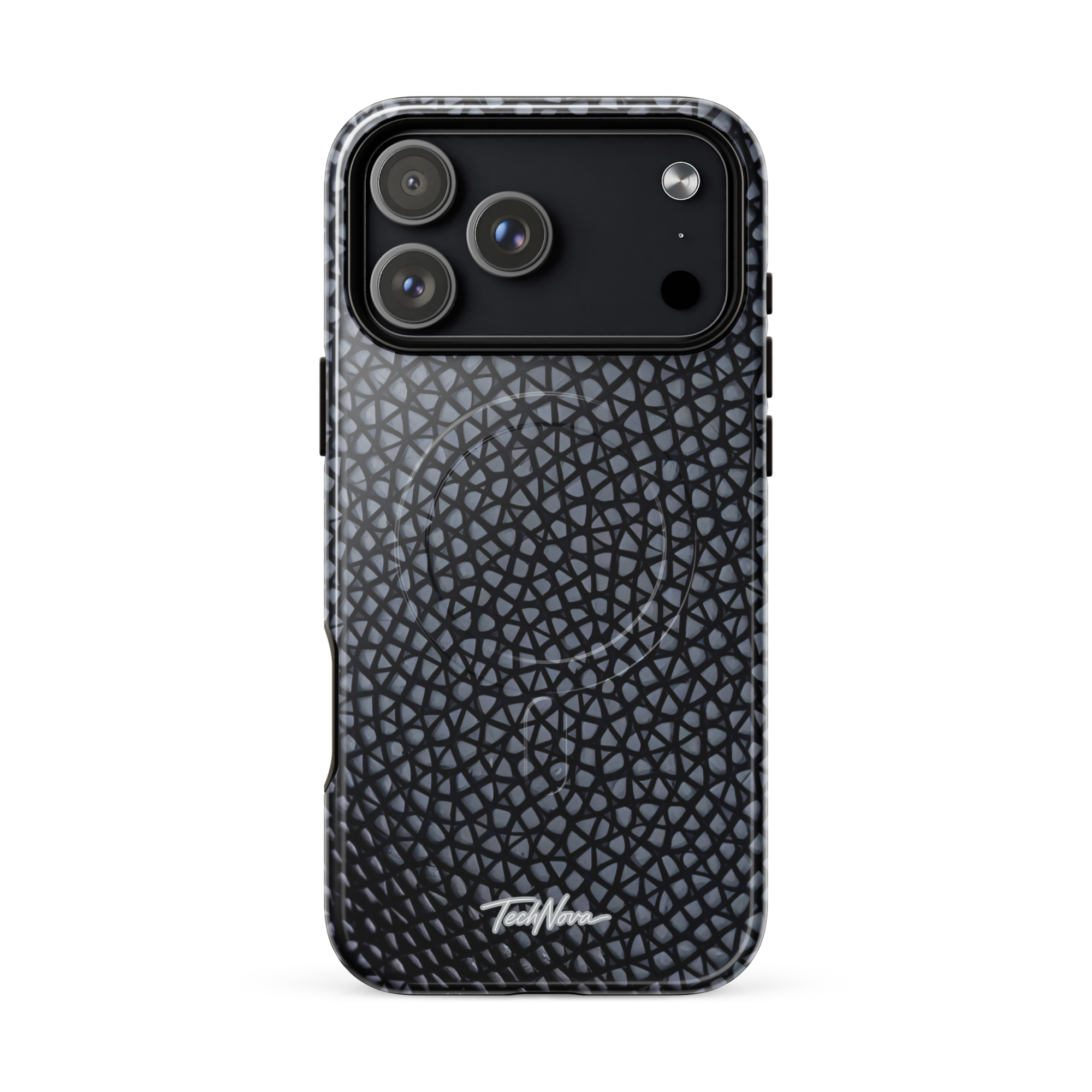 Coque iPhone MagSafe TechNova Couture Signature - Design premium haute couture avec protection renforcée et compatibilité MagSafe