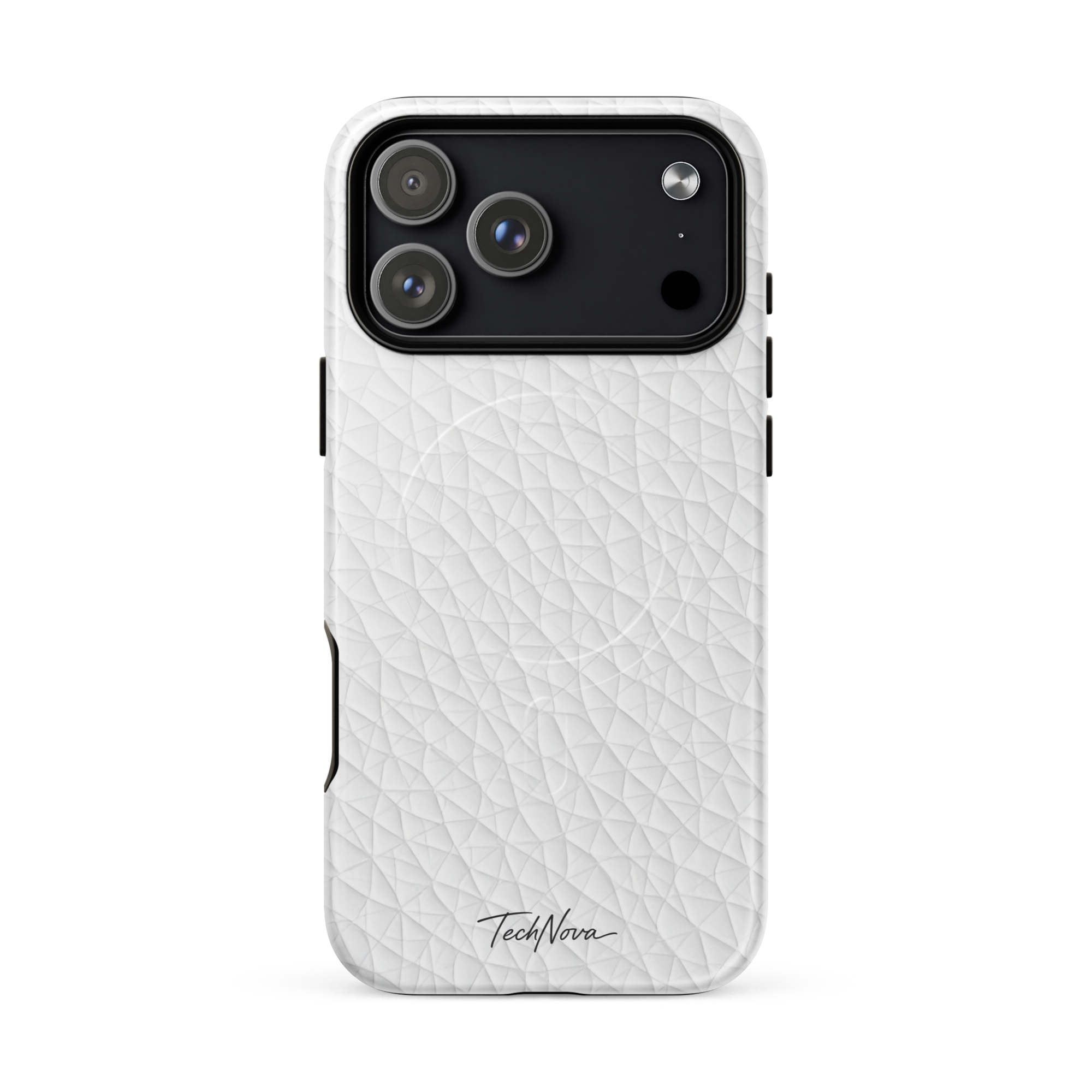 Coque iPhone MagSafe TechNova Couture Signature - Design premium haute couture avec protection renforcée et compatibilité MagSafe