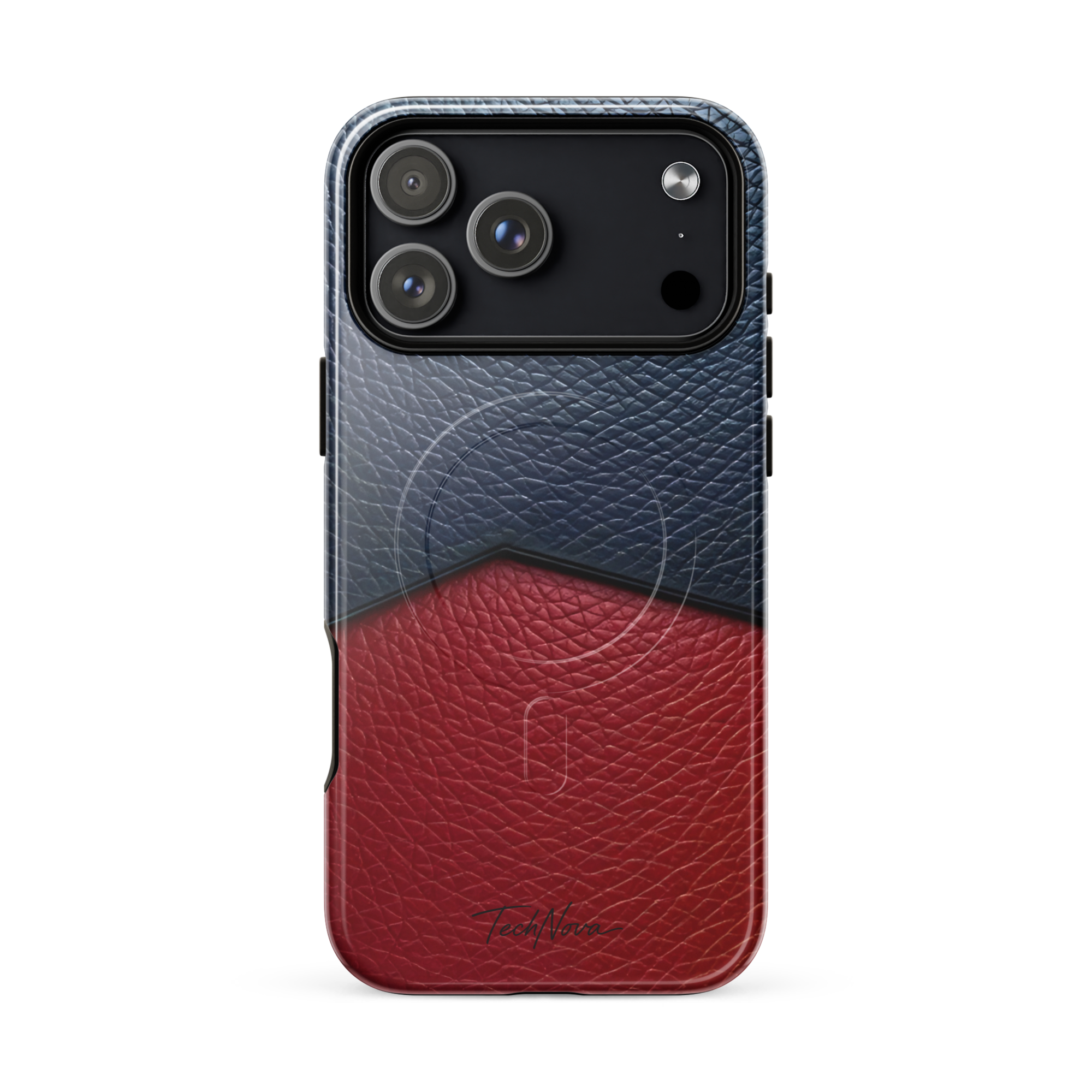 Coque iPhone MagSafe TechNova Couture Signature - Design premium haute couture avec protection renforcée et compatibilité MagSafe