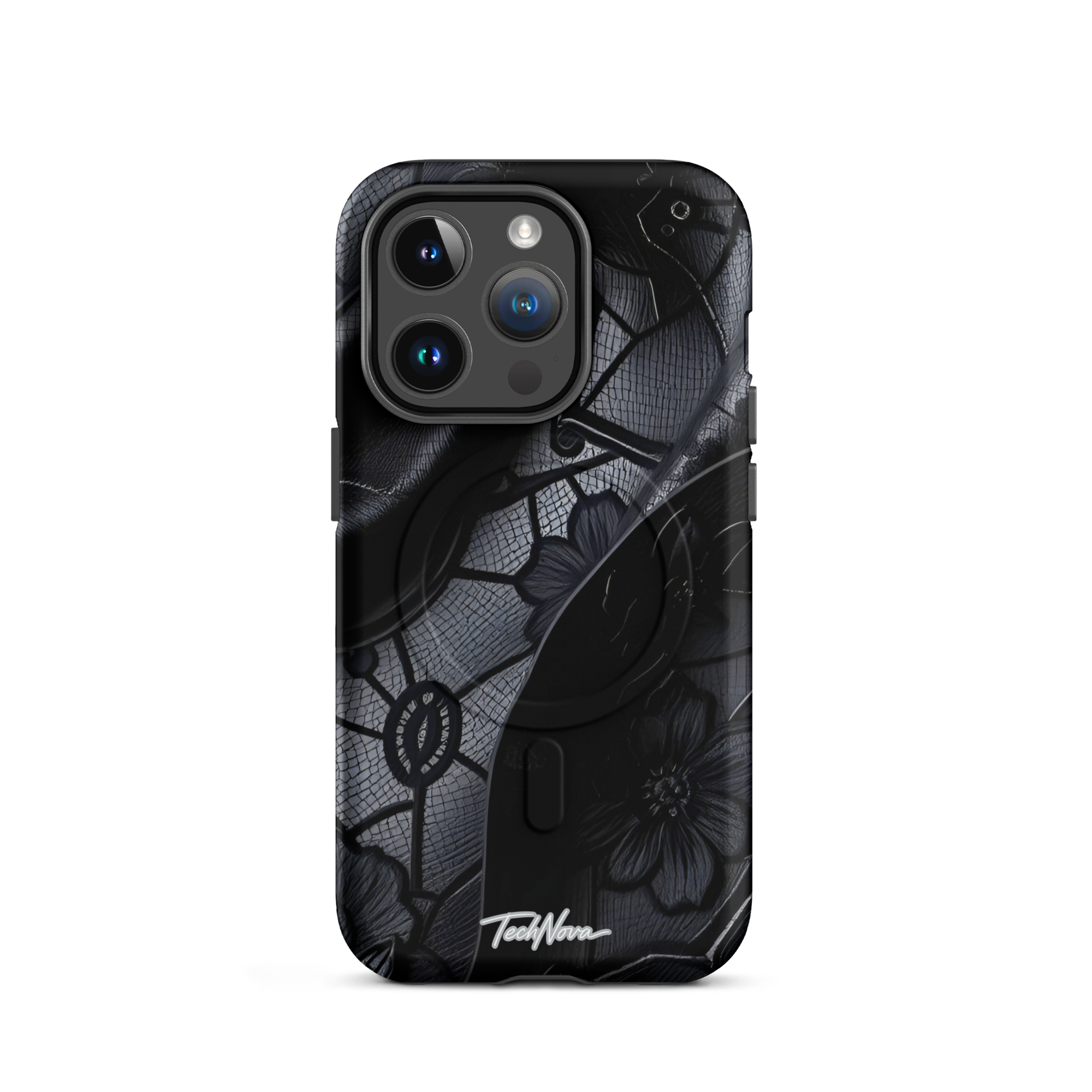 Coque iPhone MagSafe TechNova Couture Signature - Design premium haute couture avec protection renforcée et compatibilité MagSafe