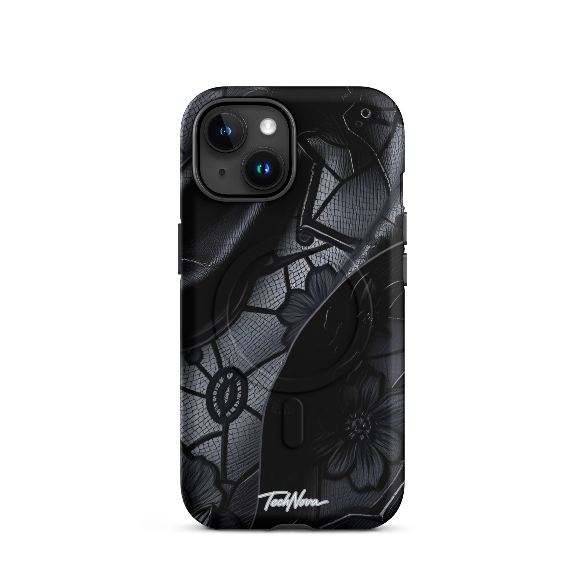 Coque iPhone MagSafe TechNova Couture Signature - Design premium haute couture avec protection renforcée et compatibilité MagSafe