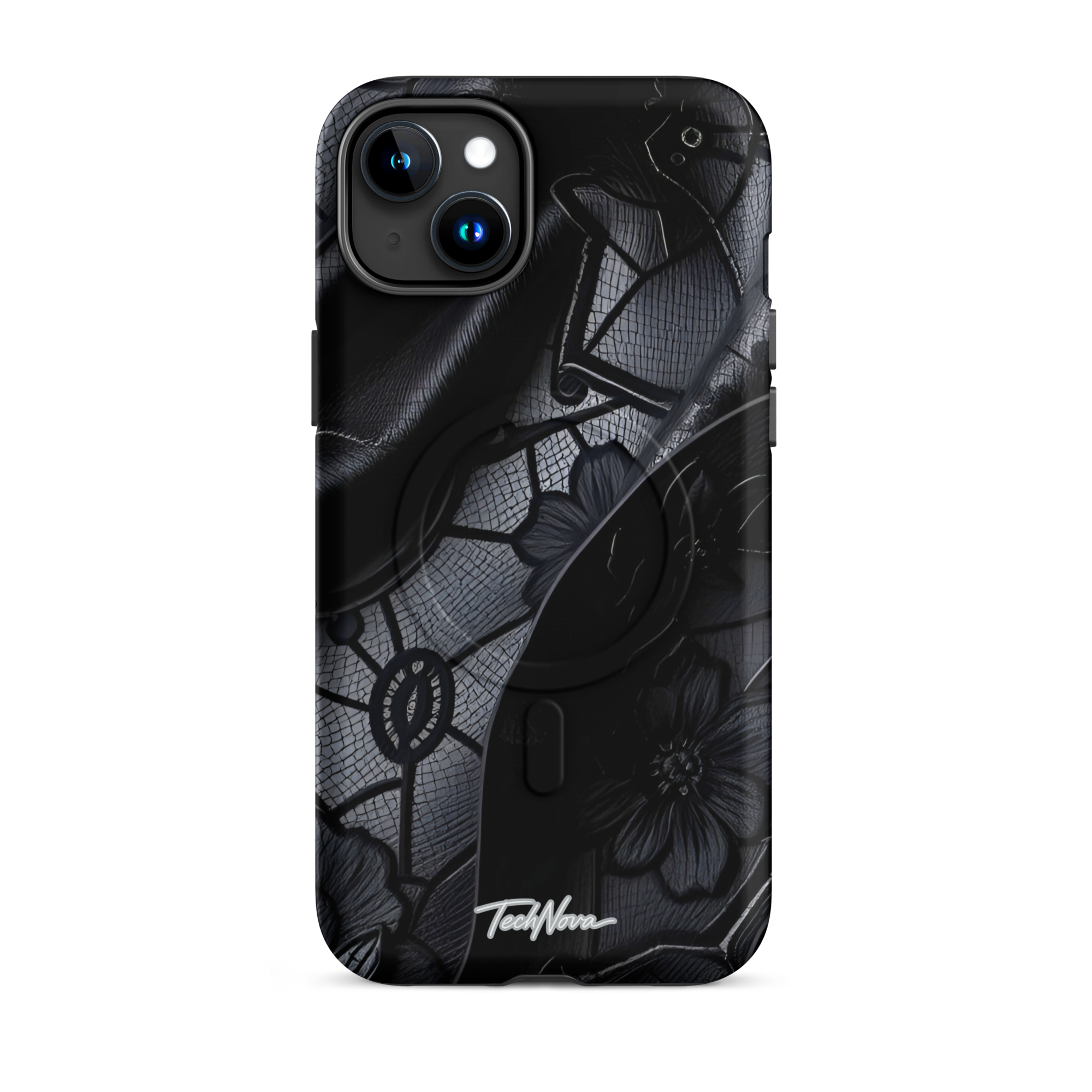 Coque iPhone MagSafe TechNova Couture Signature - Design premium haute couture avec protection renforcée et compatibilité MagSafe