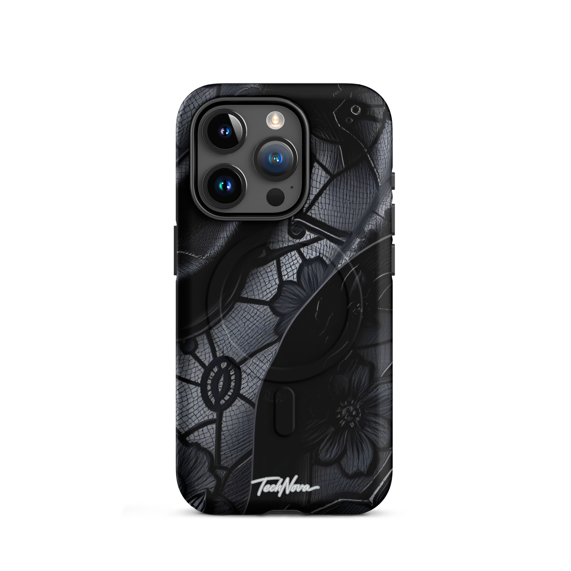 Coque iPhone MagSafe TechNova Couture Signature - Design premium haute couture avec protection renforcée et compatibilité MagSafe