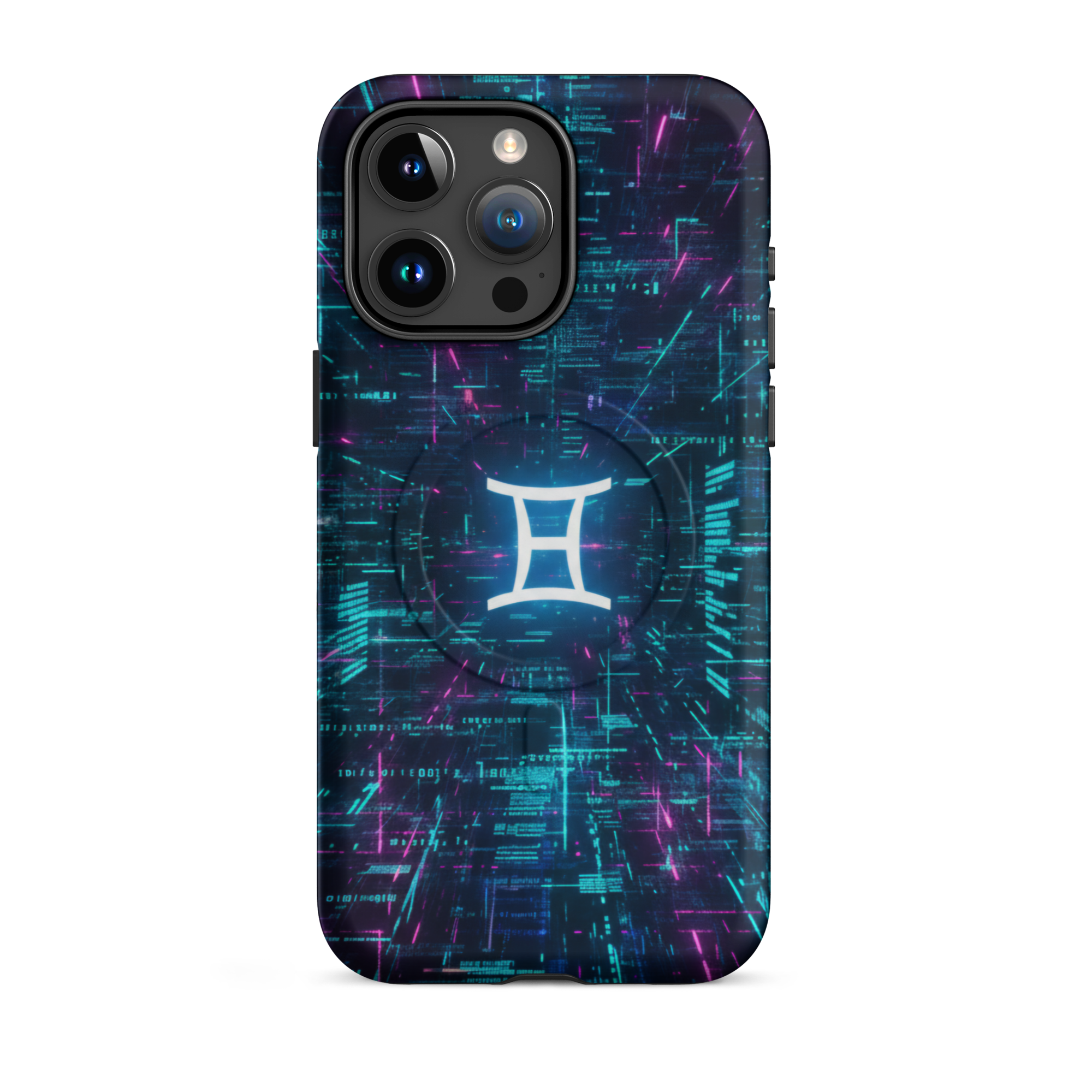 Coque iPhone design Gemini AI collection Nexus - Protection MagSafe TechNova